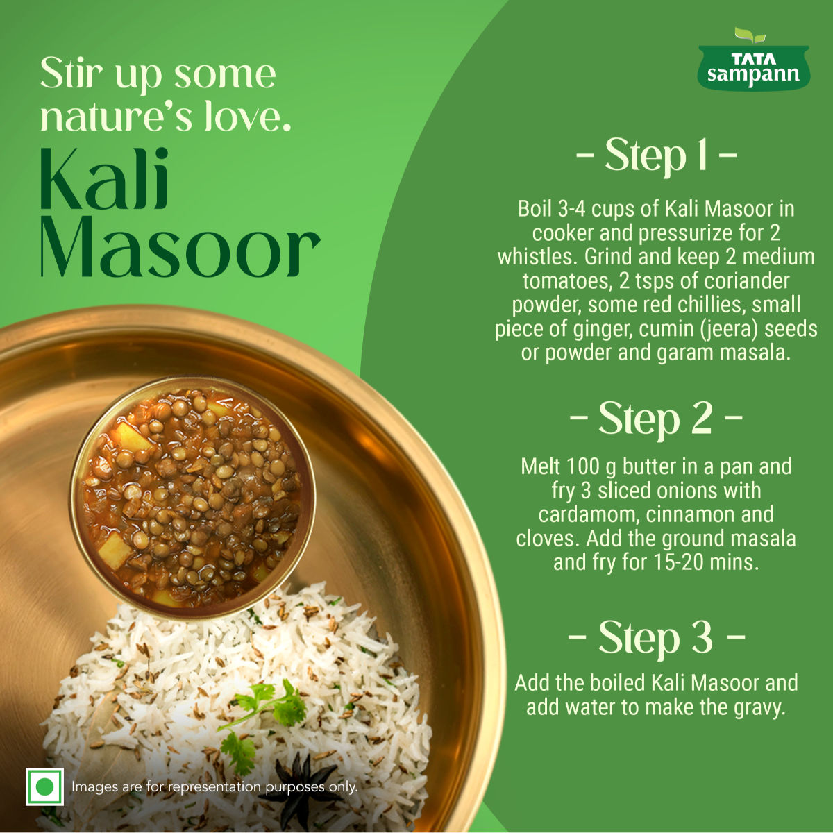Tata Sampann Unpolished Kali Masoor Dal