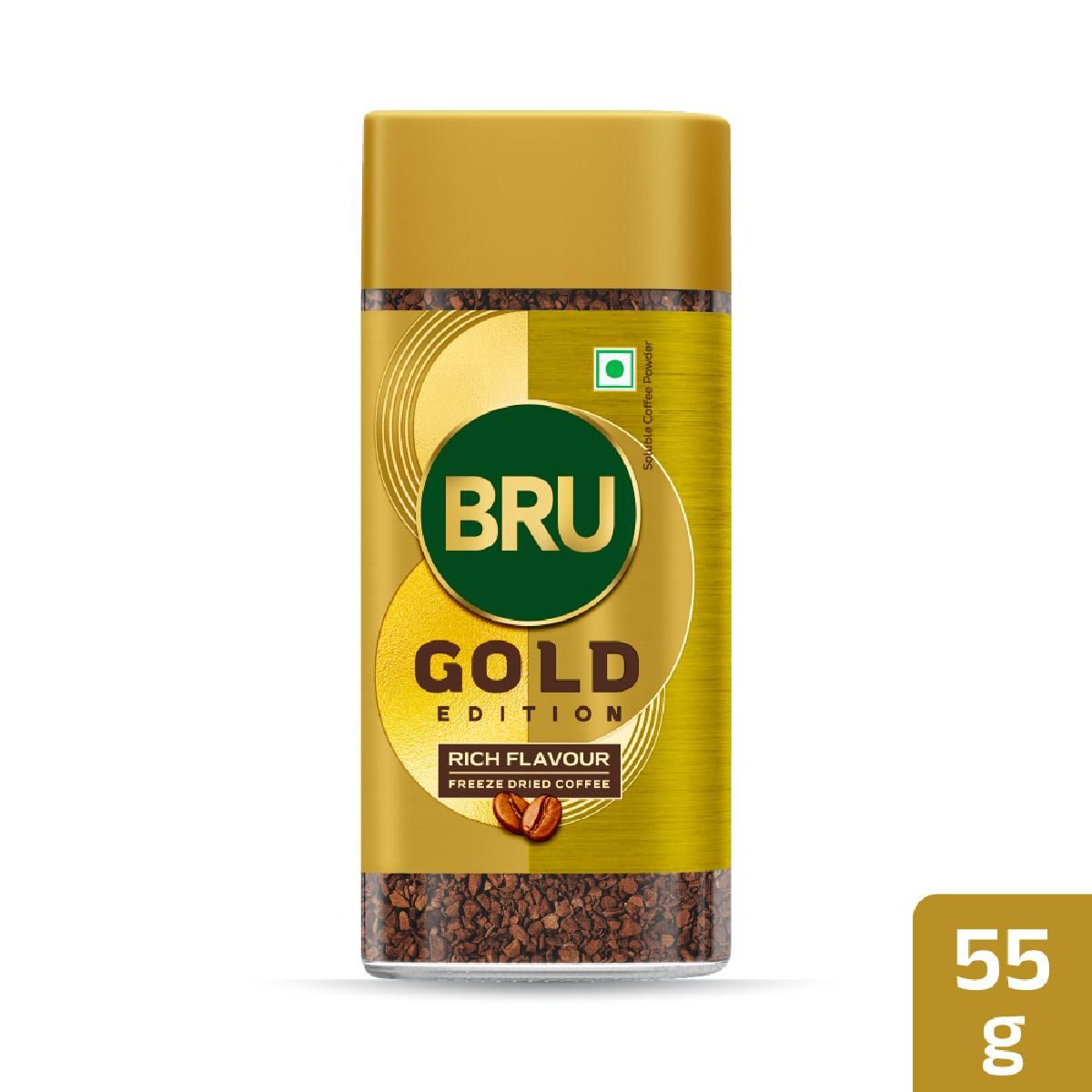 Bru Gold Edition | Premium Freeze Dried Coffee | Experience Intense Coffee Taste | Aromatic Instant Coffee