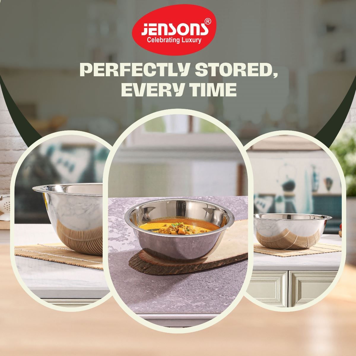 Jensons Stainless Steel Deep Mixing Bowl 20 cm