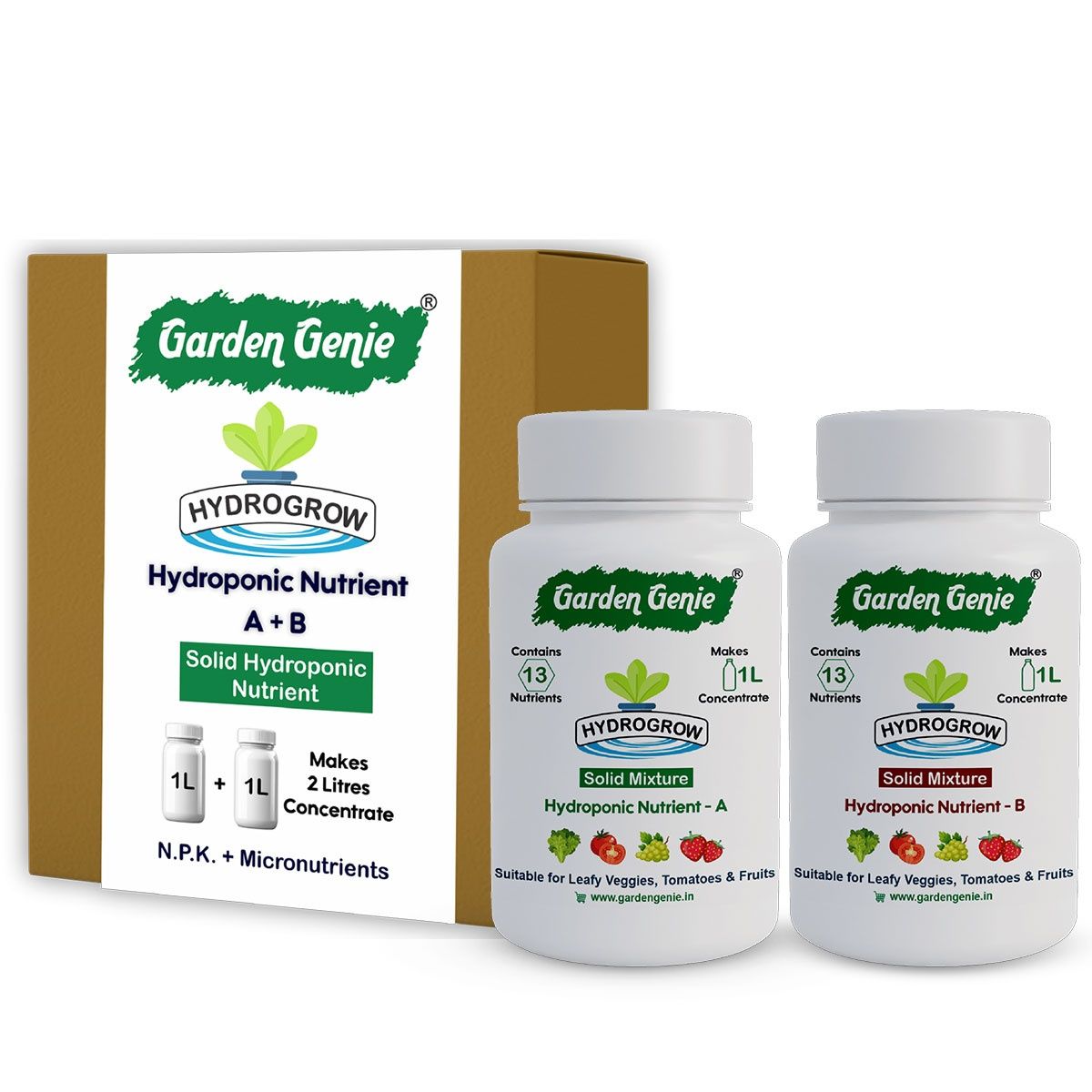 Hydroponic Solid Mixture A & B | Contains NPK for nurturing plants | Makes 200 Ltr fertiliser