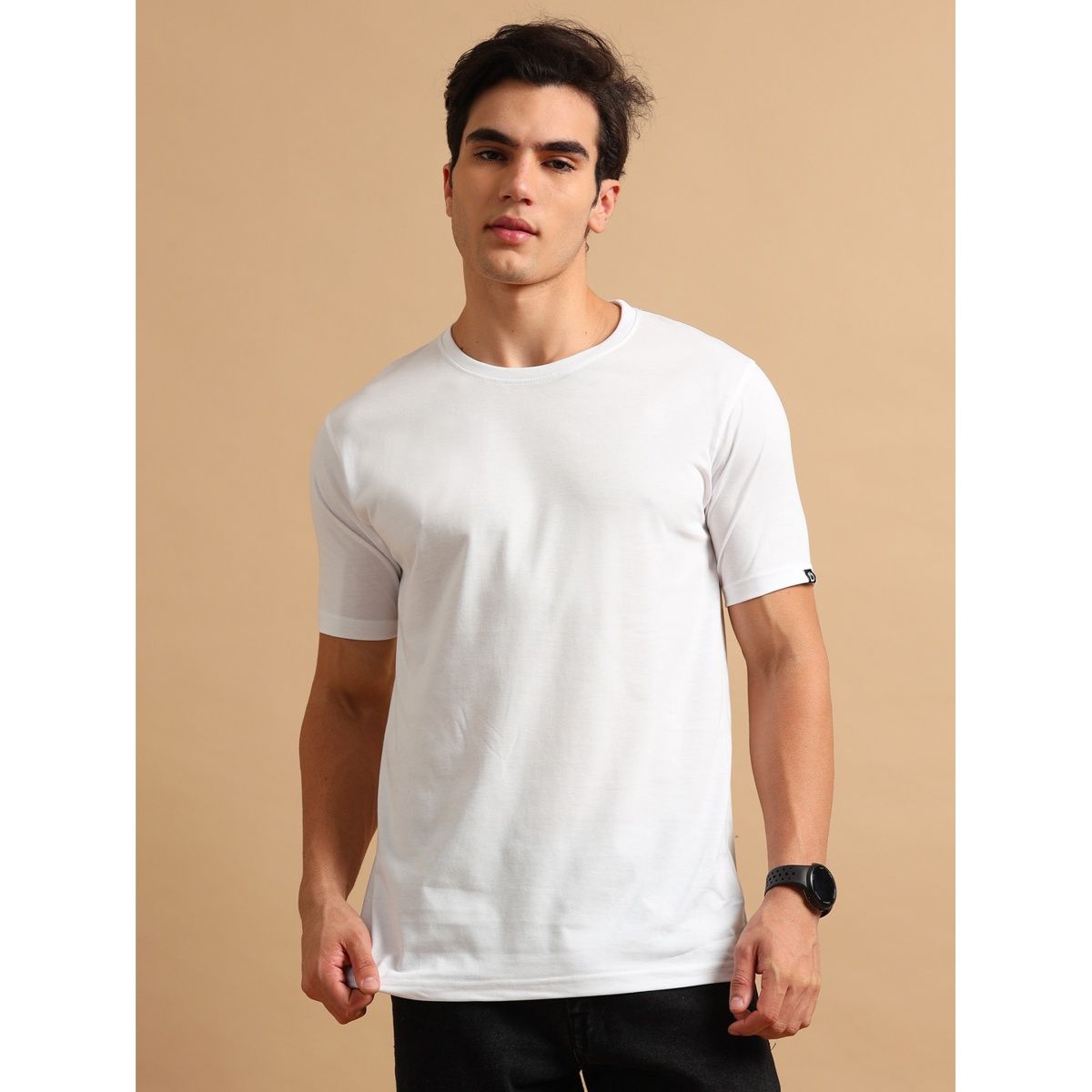 Bushirt Men's Solid T-shirt | White - M