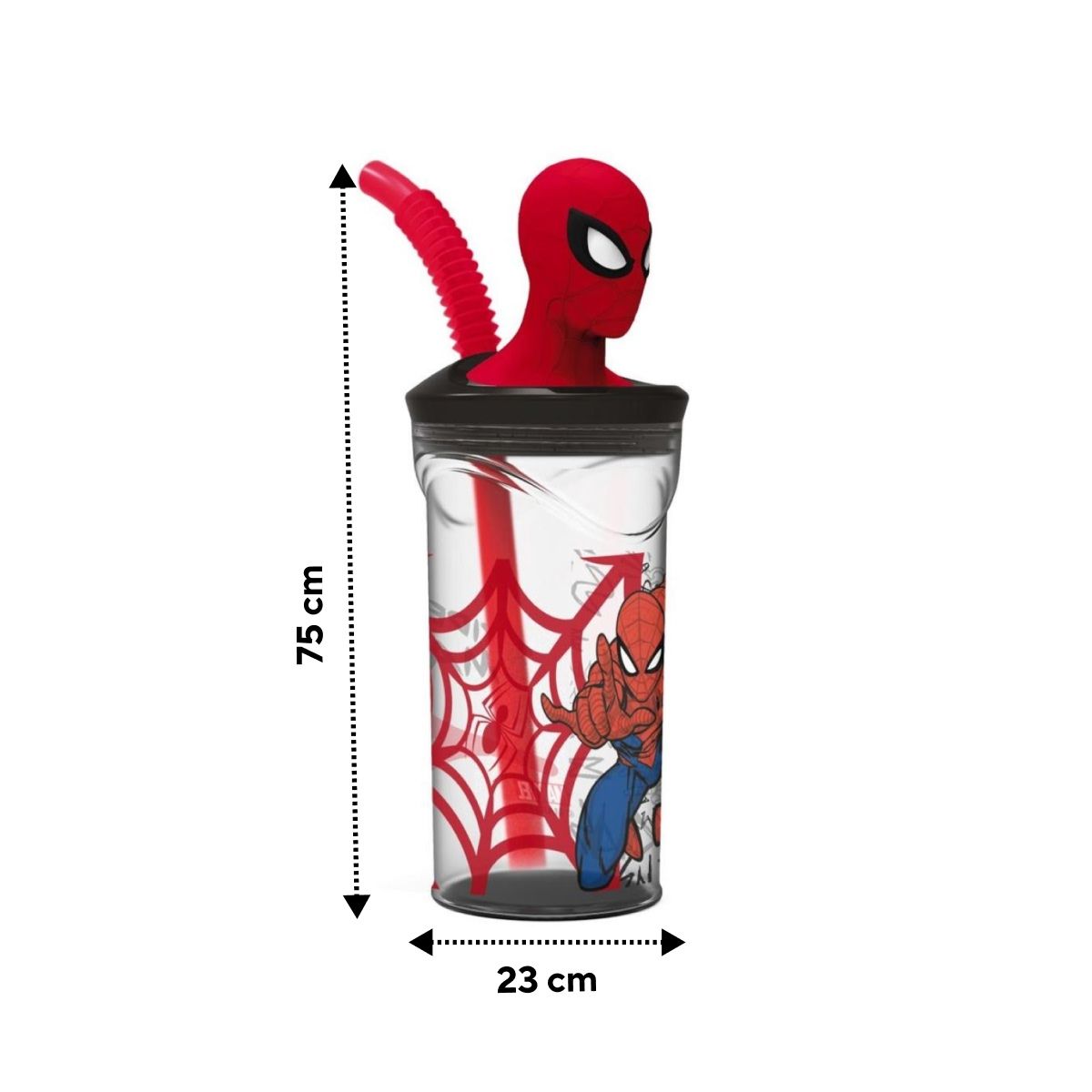 Marvel Spiderman Character Licensed 3D Face Tumbler - Assorted