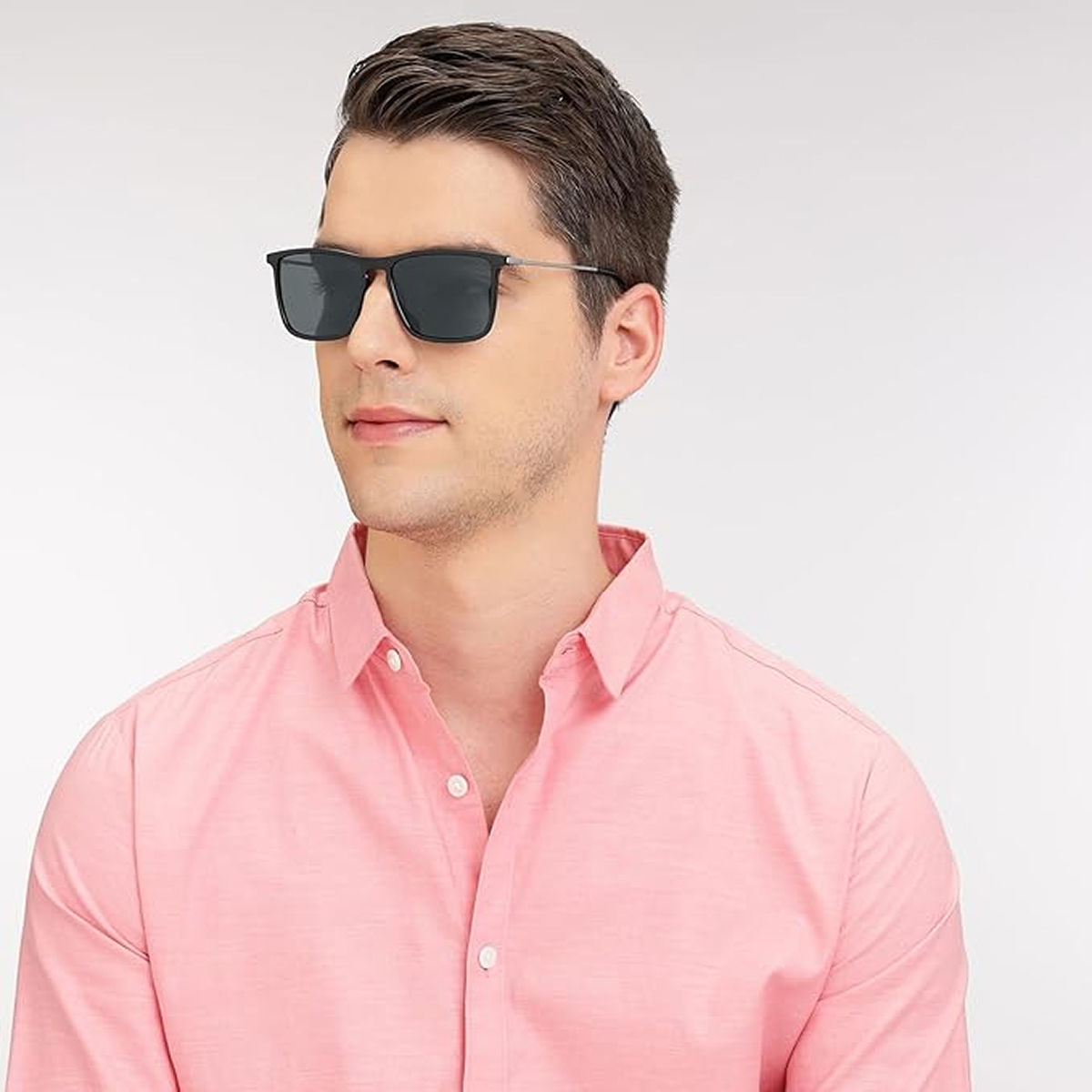 Vincent Chase By Lenskart Unisex Stainless Steel Sunglasses | Black - L