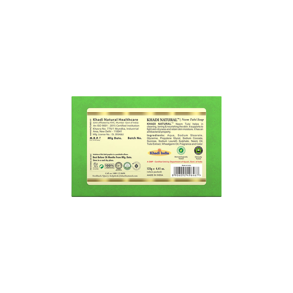 Khadi Natural Neem-Tulsi Soap 125 g Combo