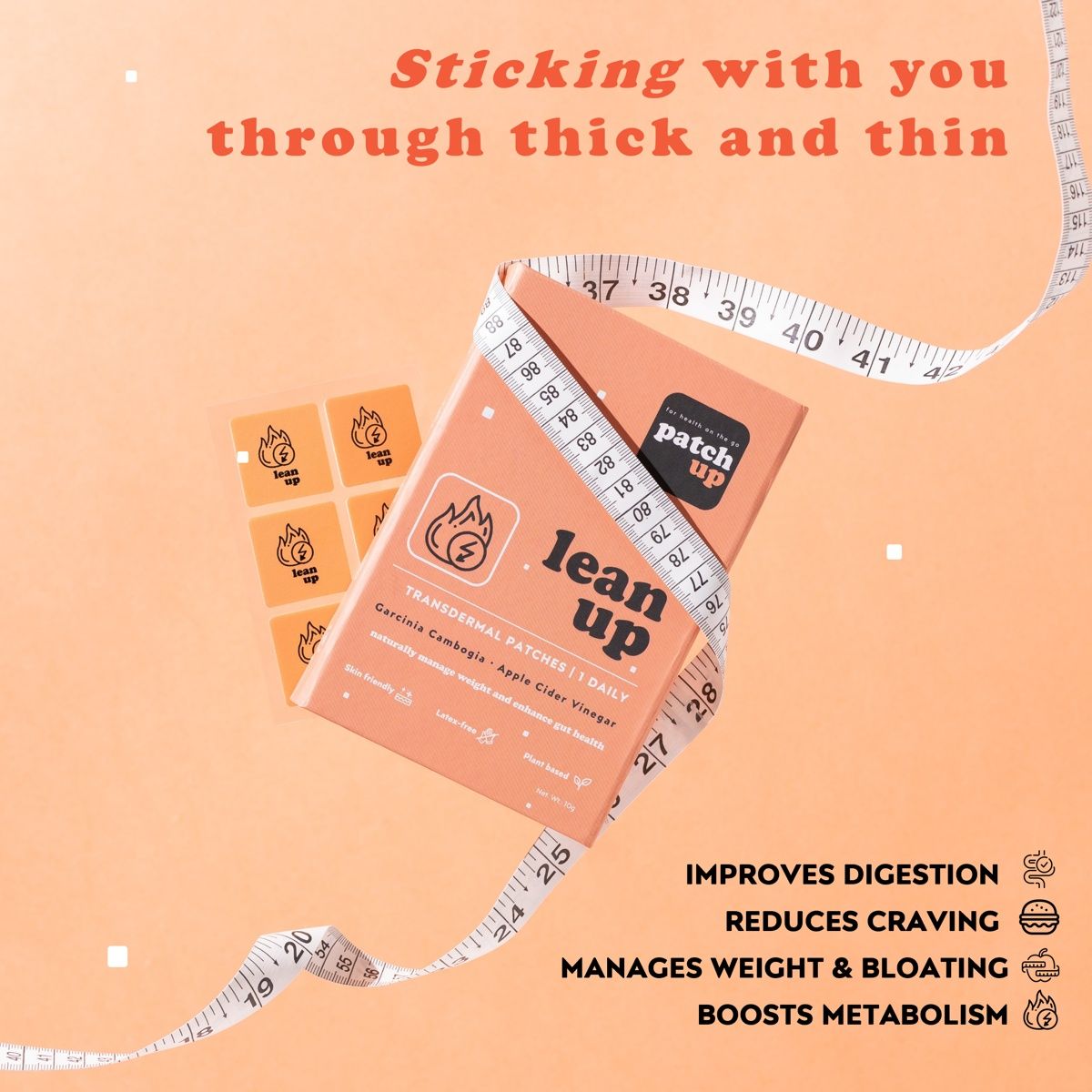 Patch Up Lean Up Apple Cider Vinegar Flavour Transdermal Patches