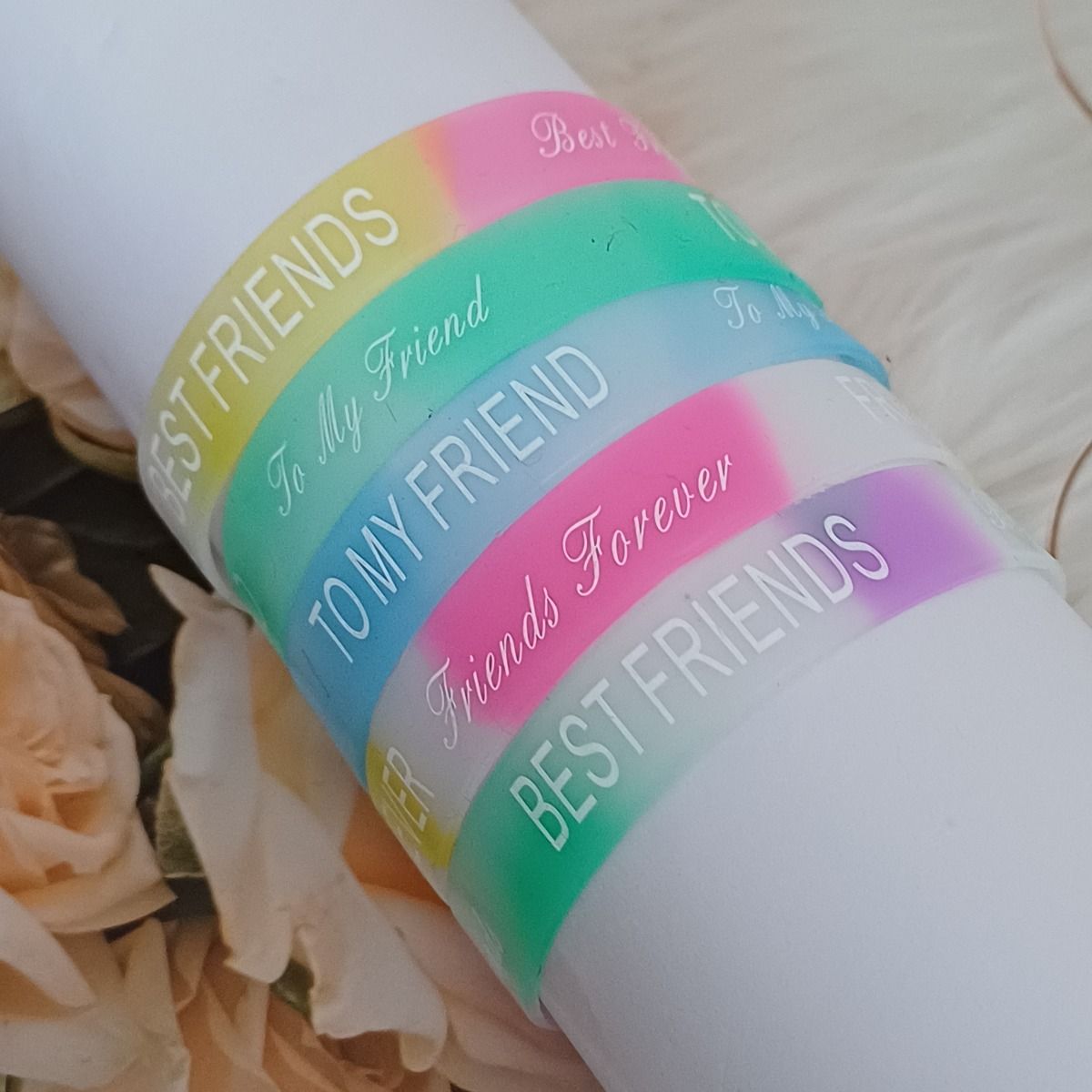 Gullak Friendship Bands Rubber Pastel Color Multi - Assorted | Pack Of 5