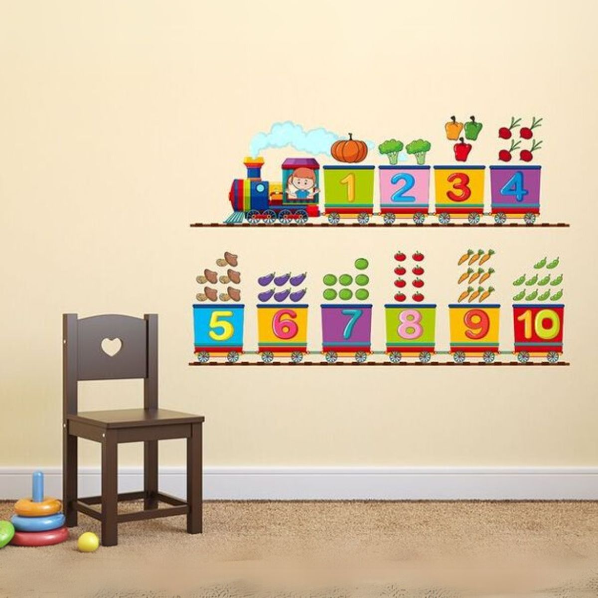 Wollzo 100 cm Numbers Removable Sticker