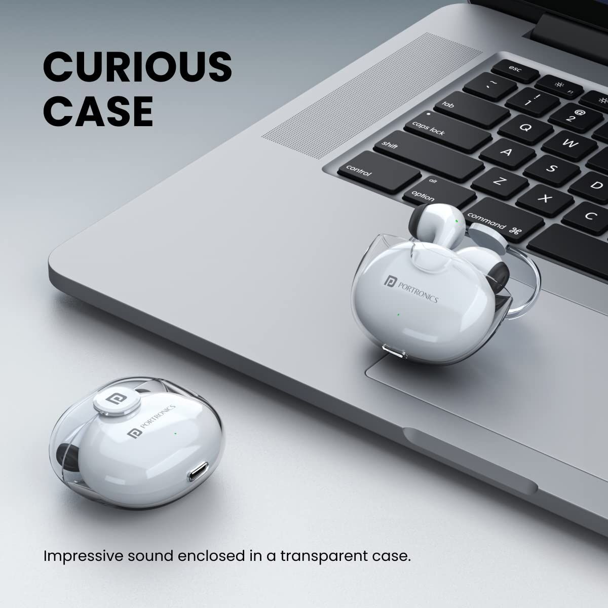 Portronics Harmonics Twins S4 Bluetooth Earbuds (13Mm Dynamic Drivers, Heavy Bass)