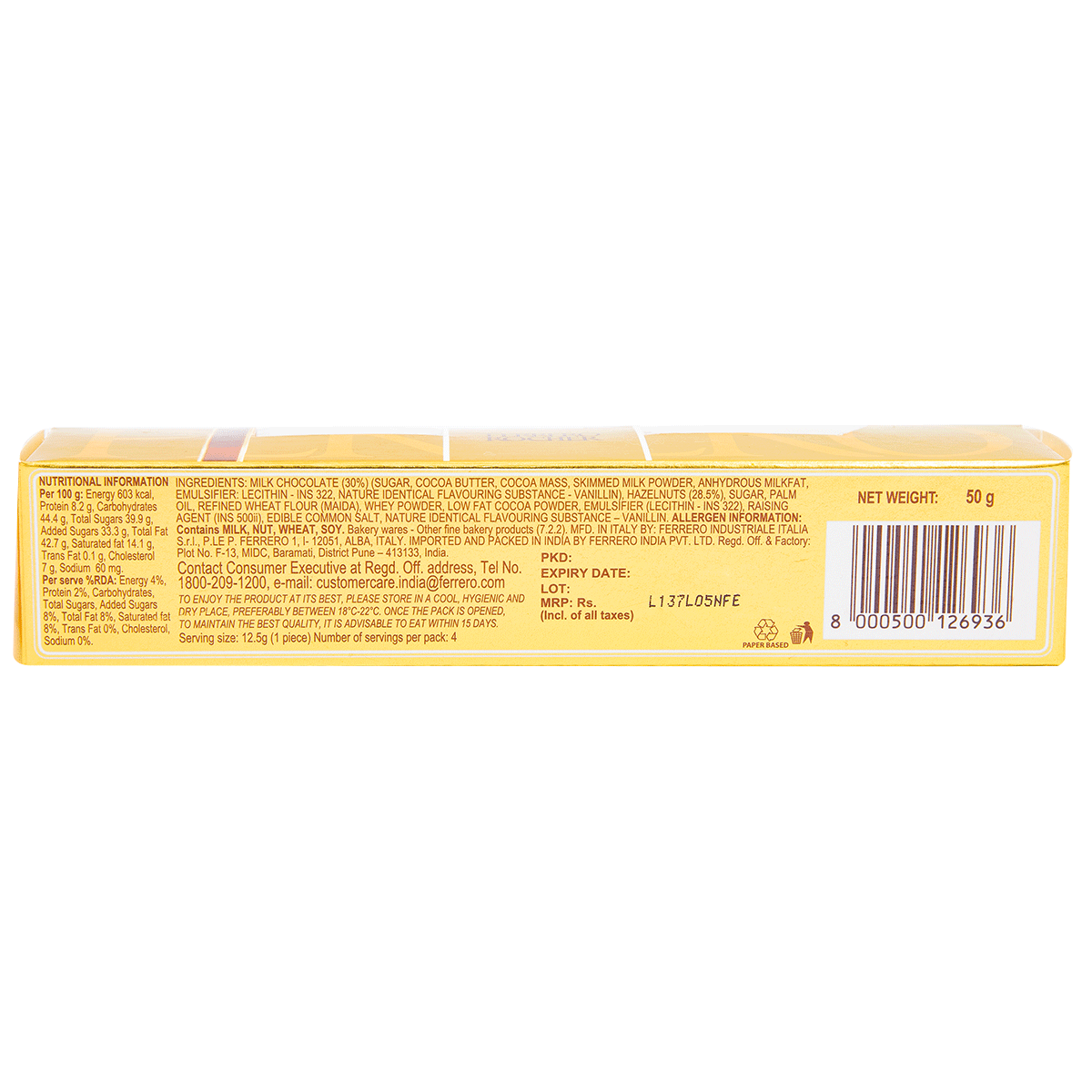 Ferrero Rocher Gift Pack 50 g Combo