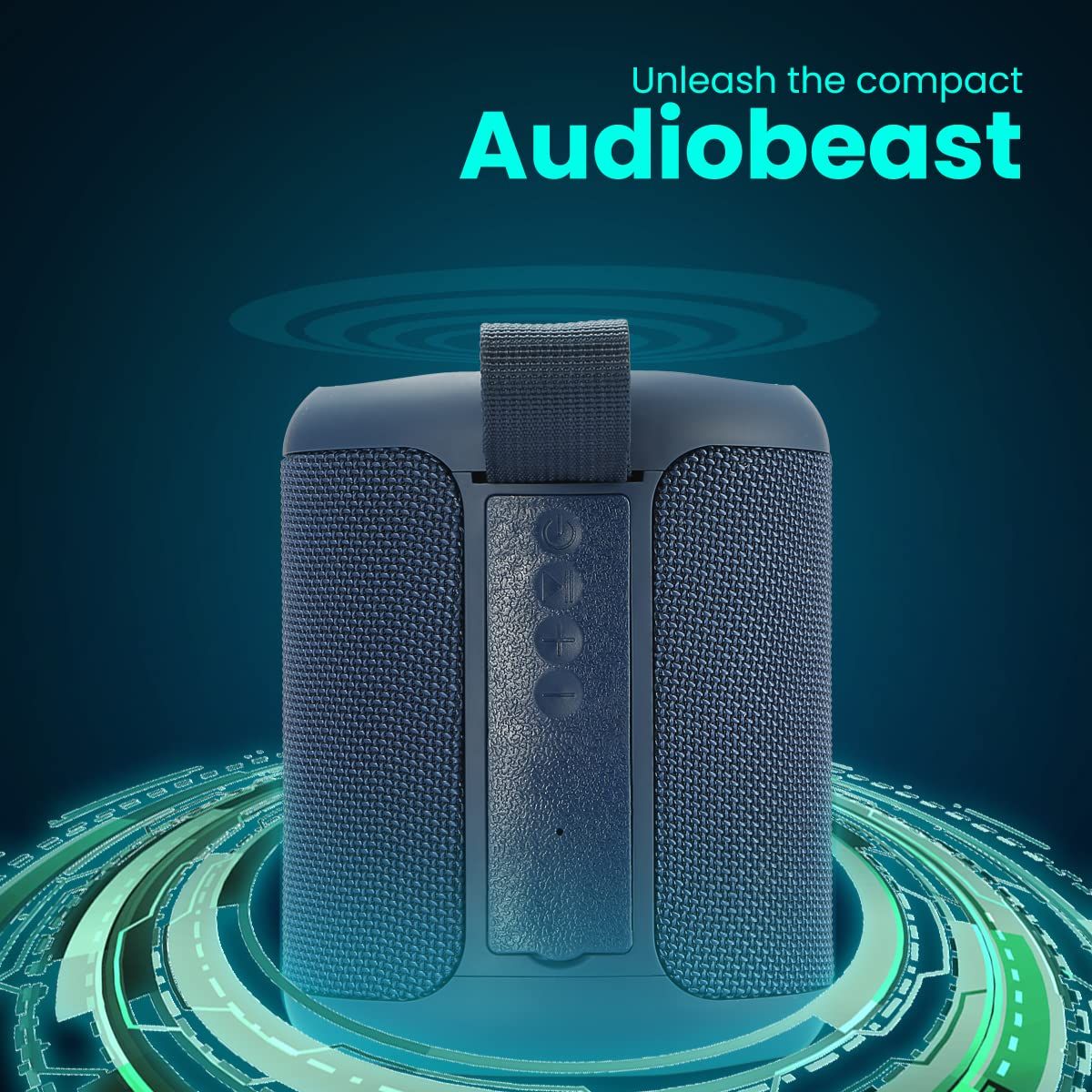 Portronics Sounddrum P 20W Portable Bluetooth Speaker (Blue)