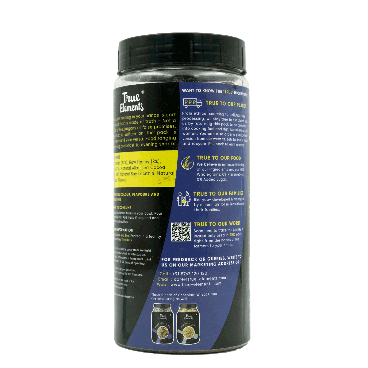 True Elements Chcocolate Wheat Flakes 