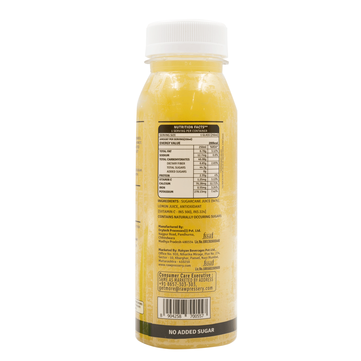 Raw Pressery Sugarcane Juice