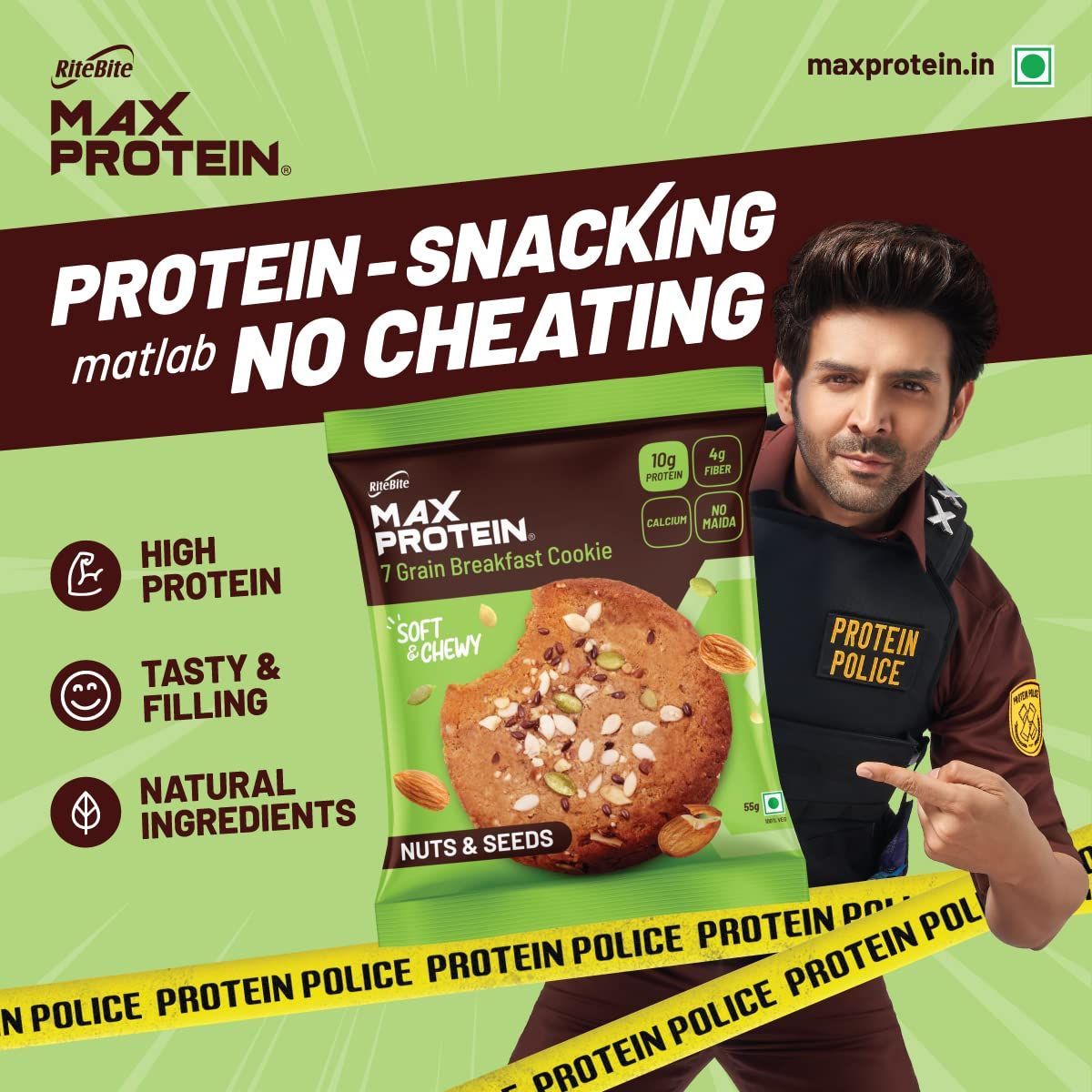 RiteBite Max Protein Cookies Nuts & Seeds Biscuit Cookies 55 g Combo