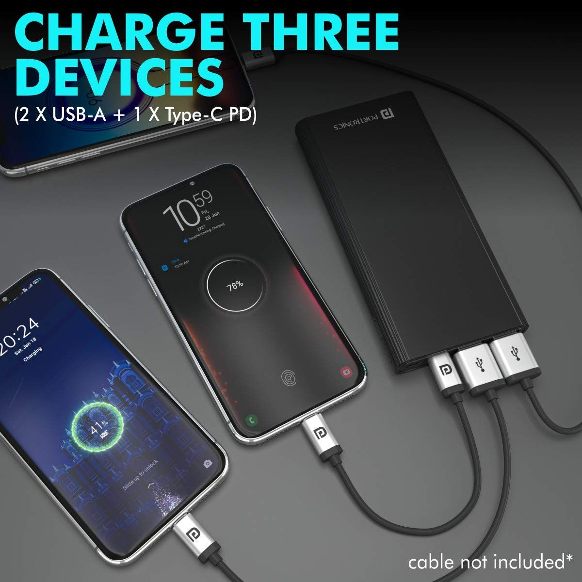 Portronics Power M 10000 mAh Power Bank - 18 W | Fast Charging