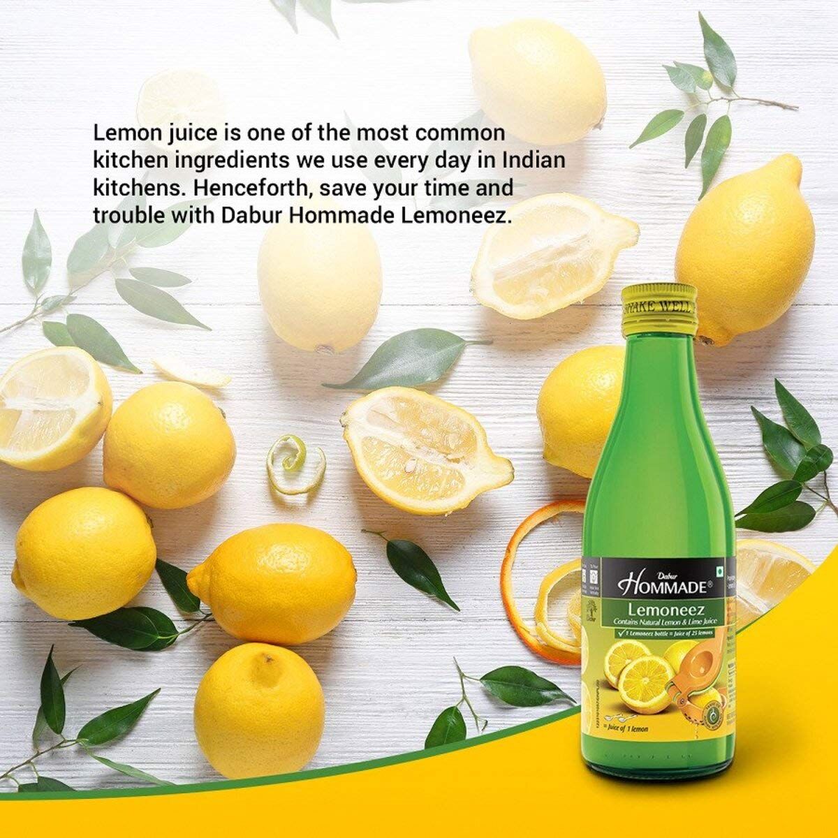 Dabur Homemade Lemoneez, Lemon Juice with Goodness of 33 Lemons 250 ml Combo