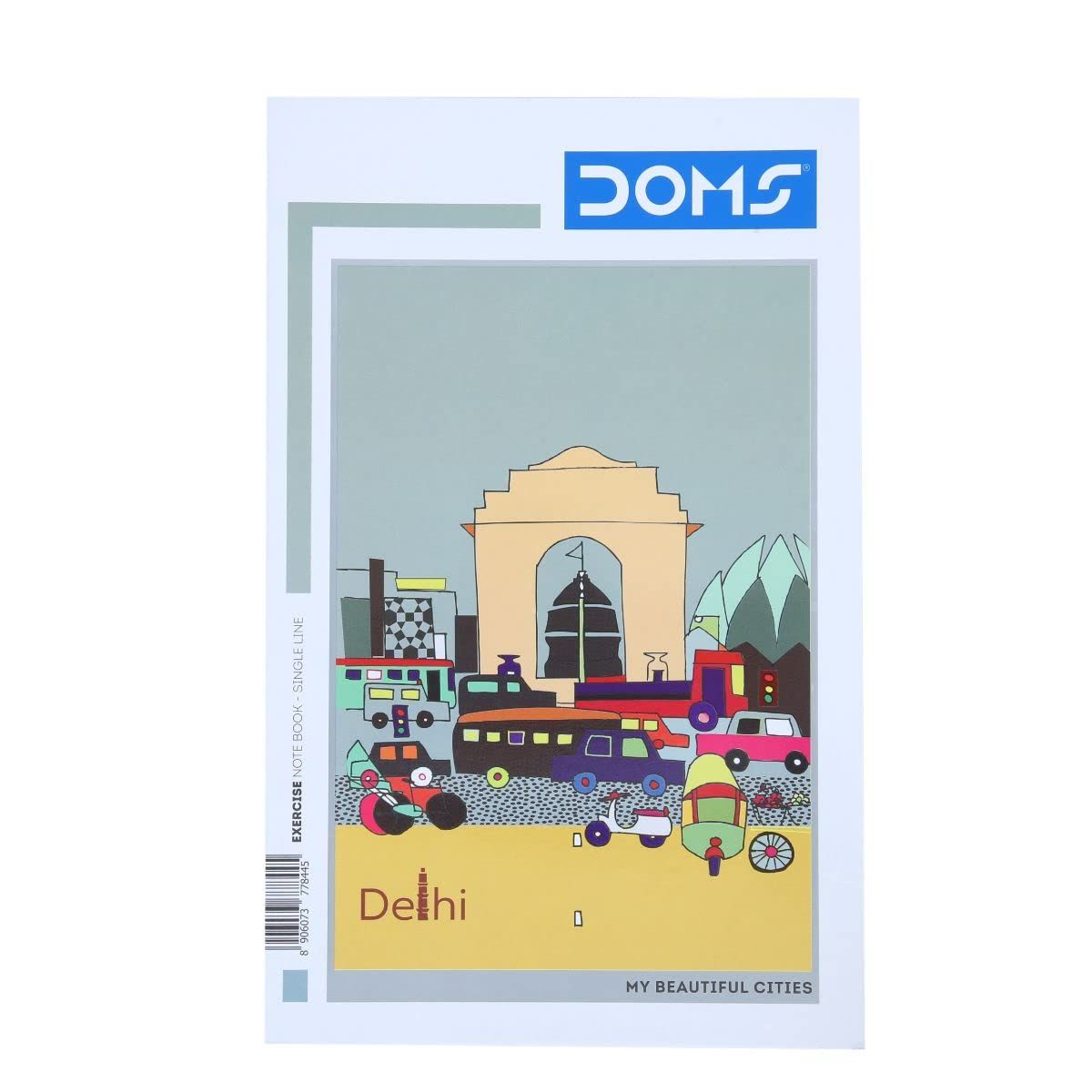 Doms Single Line NoteBook (My Beautiful Cities Series) Note Book - (27 cm x 17 cm)