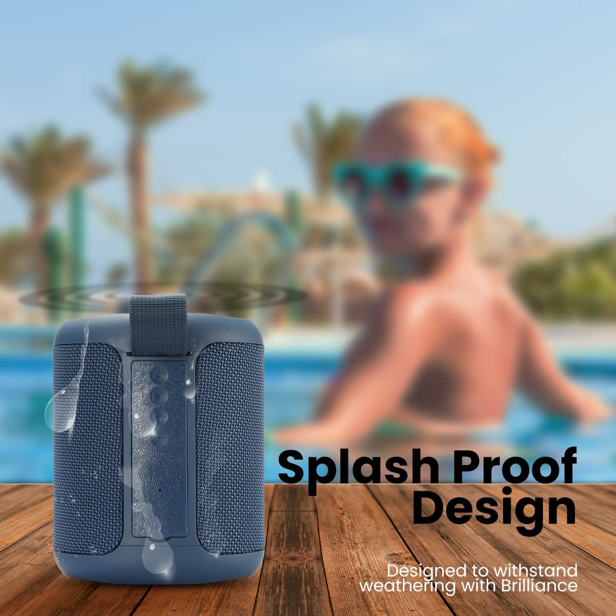Portronics Sounddrum P 20W Portable Bluetooth Speaker (Blue)