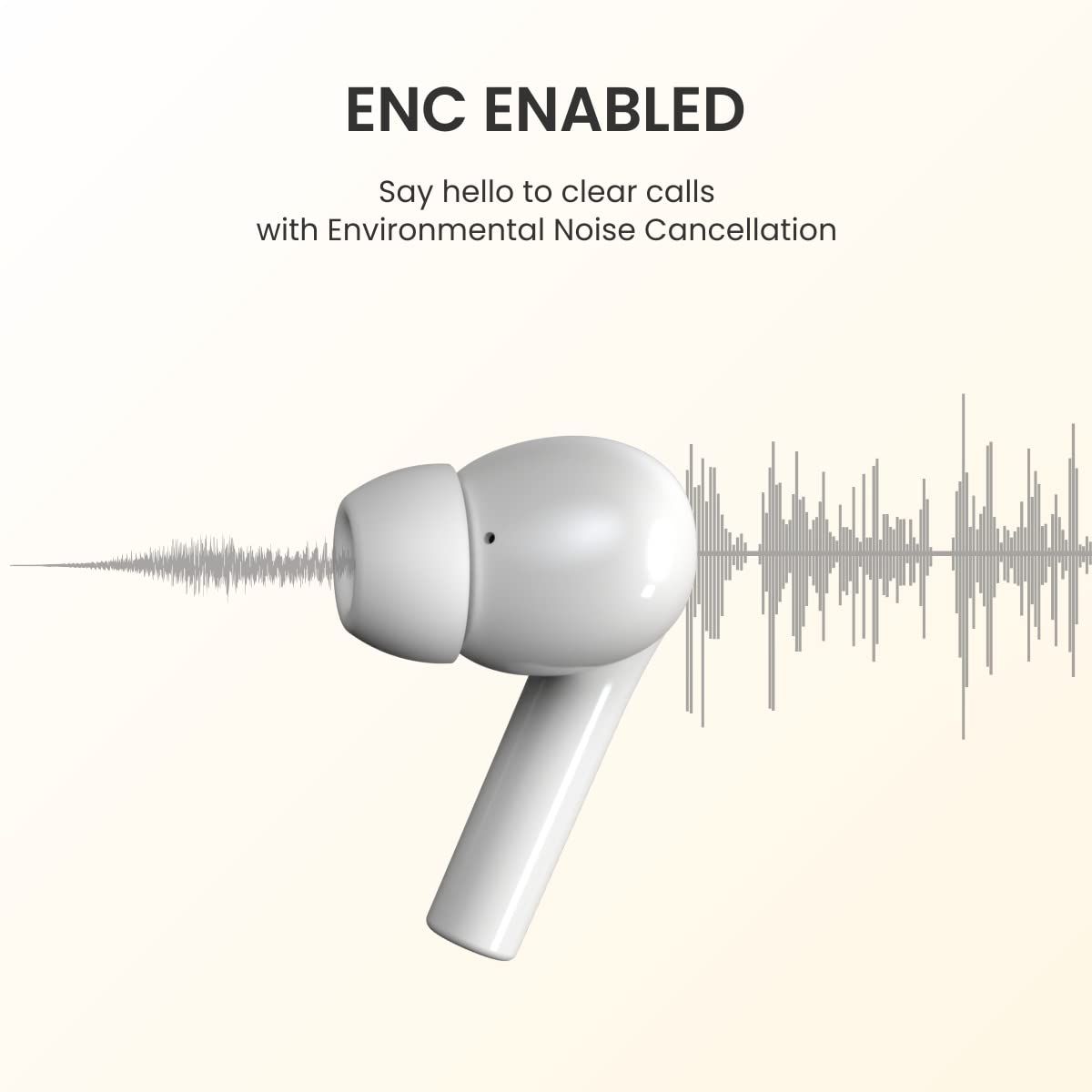 Portronics Harmonics Twins S6 TWS Earbuds - White | With 50Hrs Playtime | Auto ENC | Ipx4 | Fast Charge