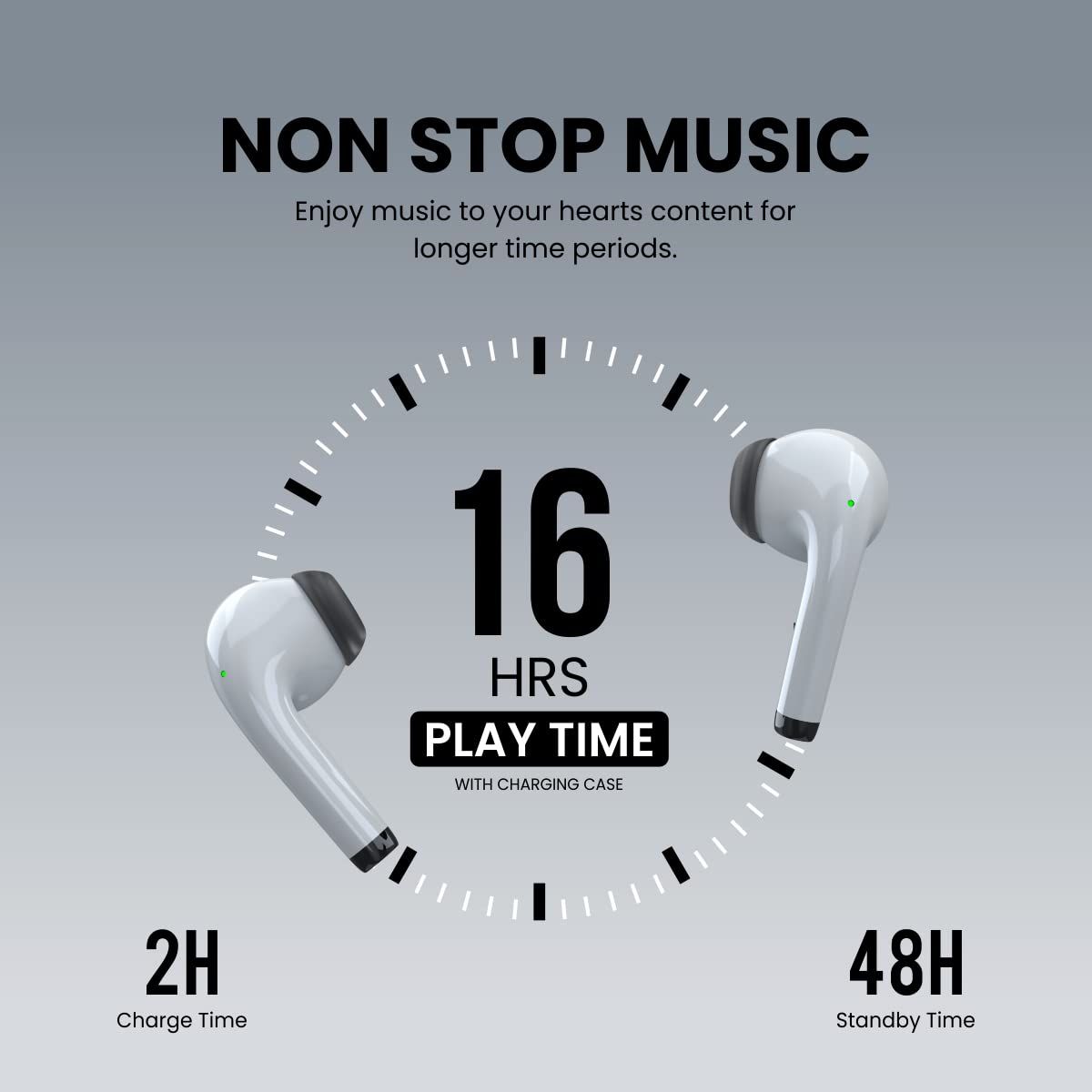 Portronics Harmonics Twins S4 Bluetooth Earbuds (13Mm Dynamic Drivers, Heavy Bass)
