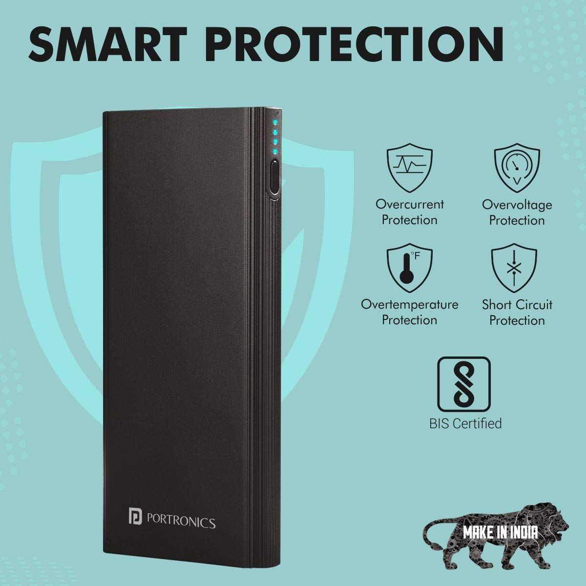 Portronics Power M 10000 mAh Power Bank - 18 W | Fast Charging