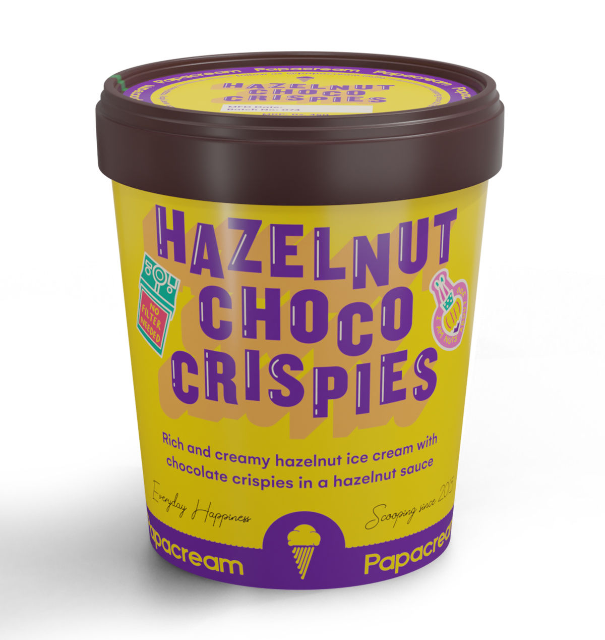Papacream Icecream - Hazelnut Choco Crispies