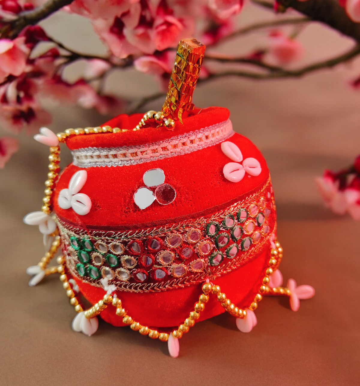 House Of Festivals Dahi Handi Matki | Made With Plastic & Velvet Fabricx