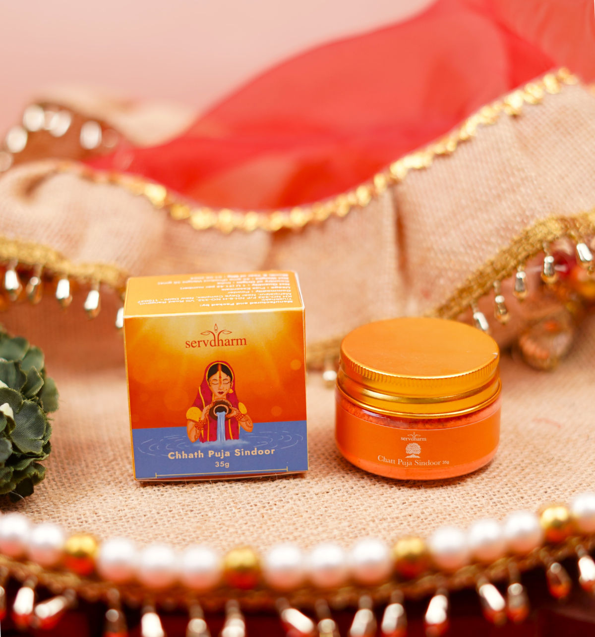 Chhath Puja Sindoor - Orange 