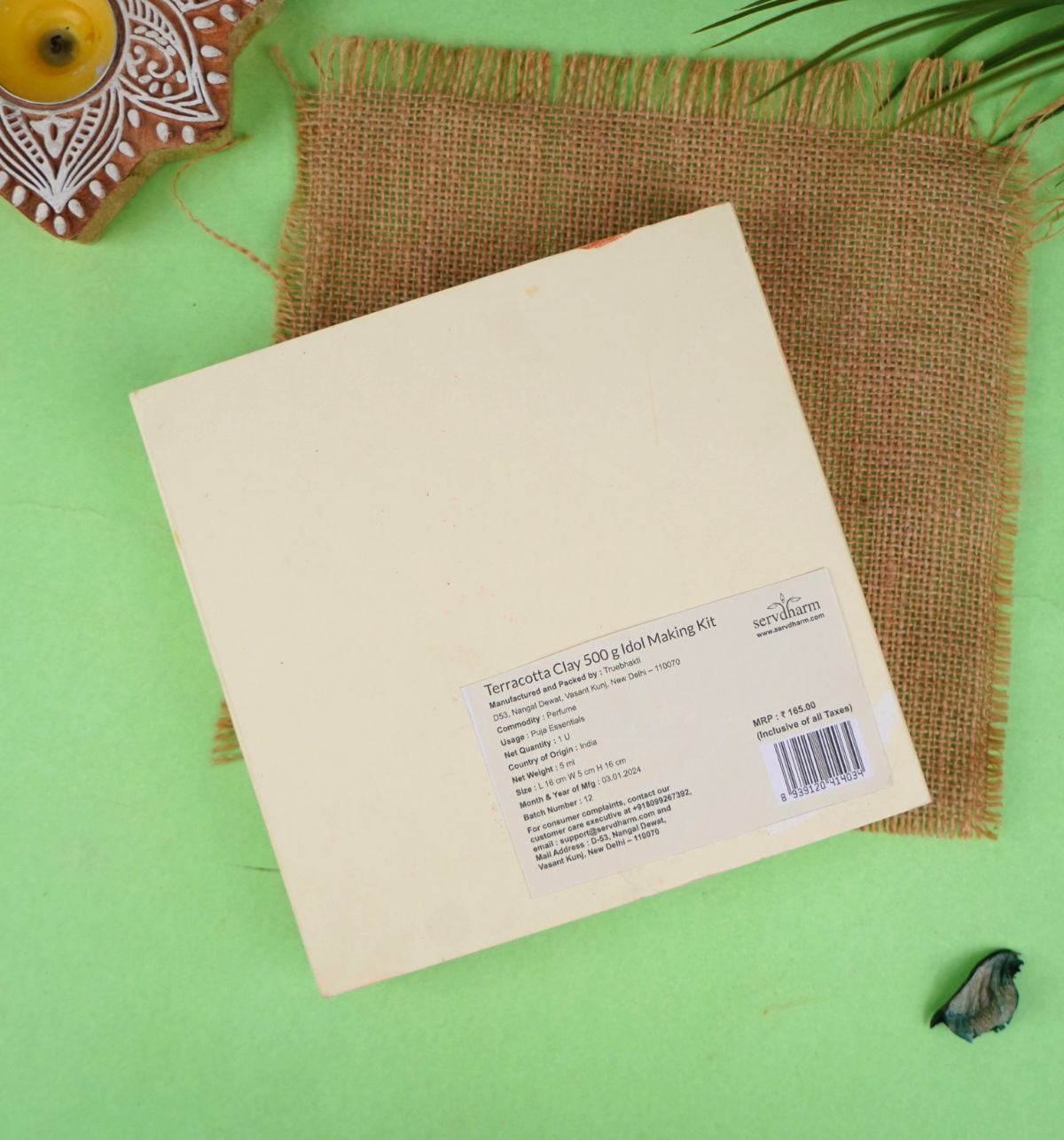 ServDharm Clay Idol Making Kit - 1/2 Kg Terracotta Clay