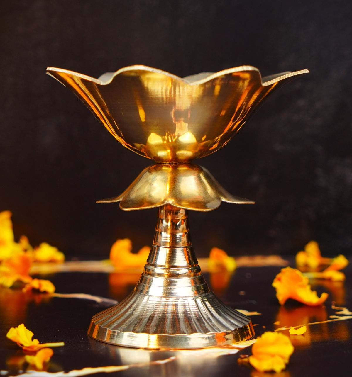ServDharm Lotus Shaped Akhand Diya