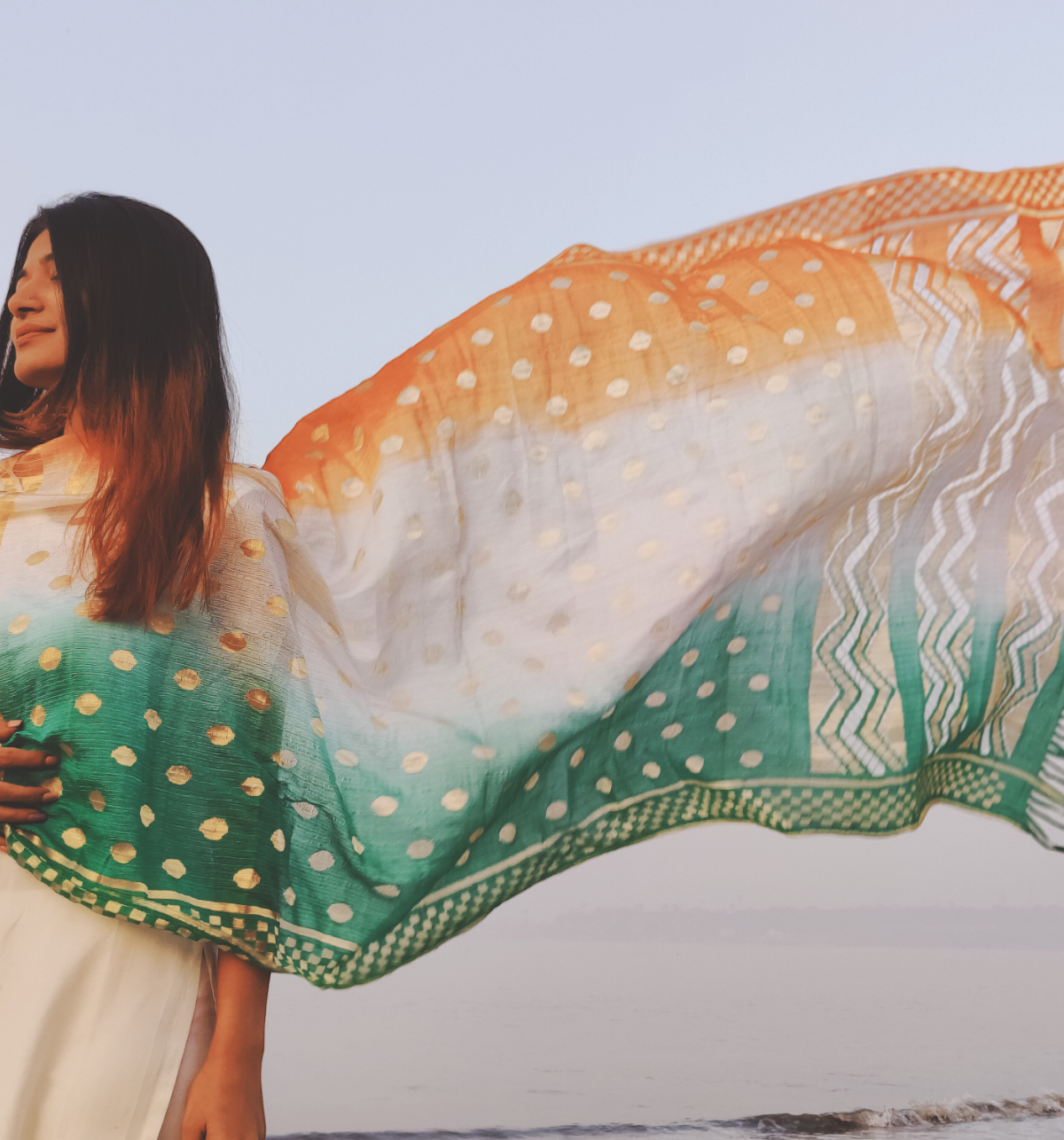 House Of Festivals Tricolor Dupatta | Tiranga Theme Dupatta