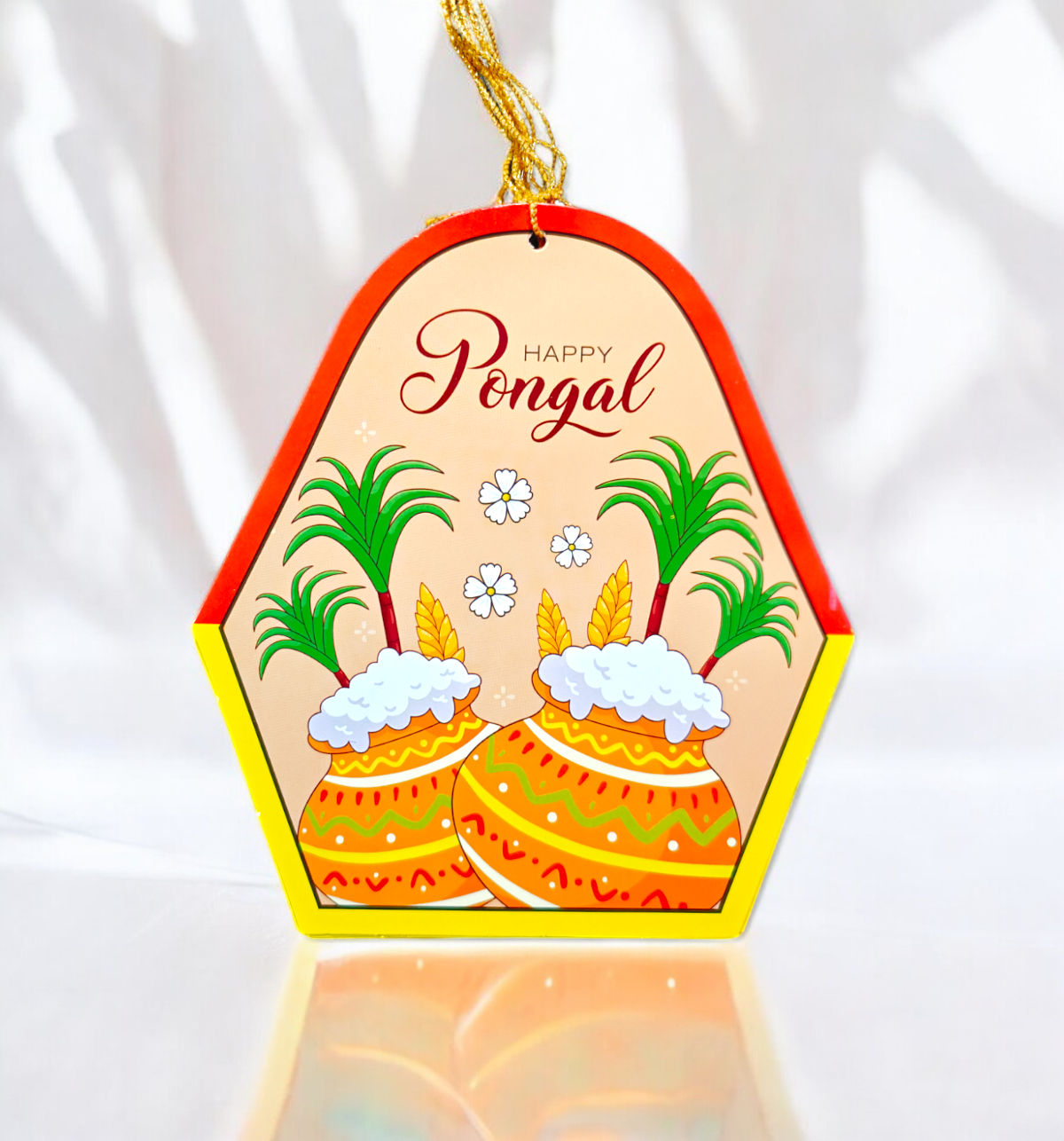 House Of Festivals | Happy Pongal - Paper Wall Hanging | Pack of 10