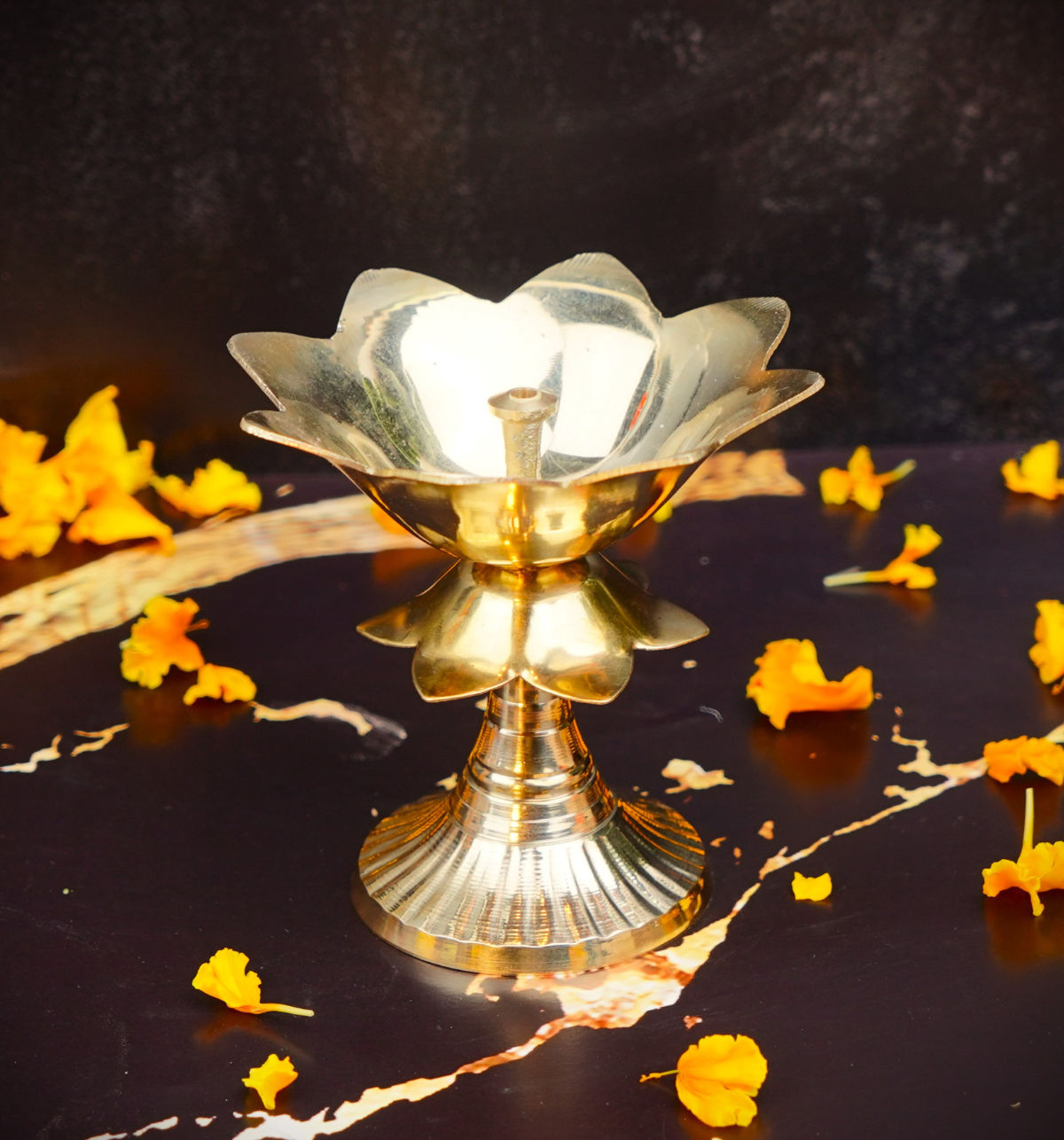 ServDharm Lotus Shaped Akhand Diya