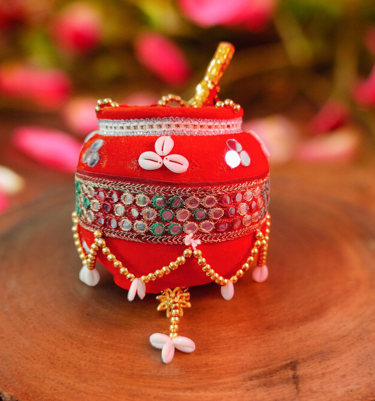 House Of Festivals Dahi Handi Matki | Made With Plastic & Velvet Fabricx