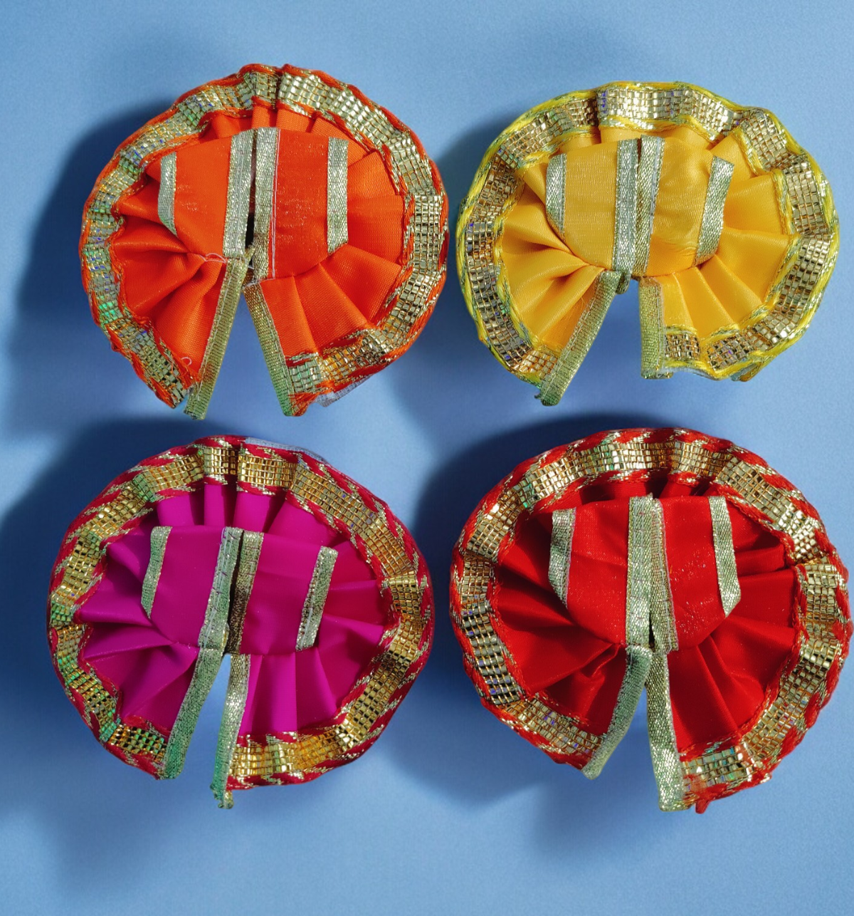 House Of Festivals Ladoo Gopal Gold Border Poshak | Size 1 (Colour May Vary)