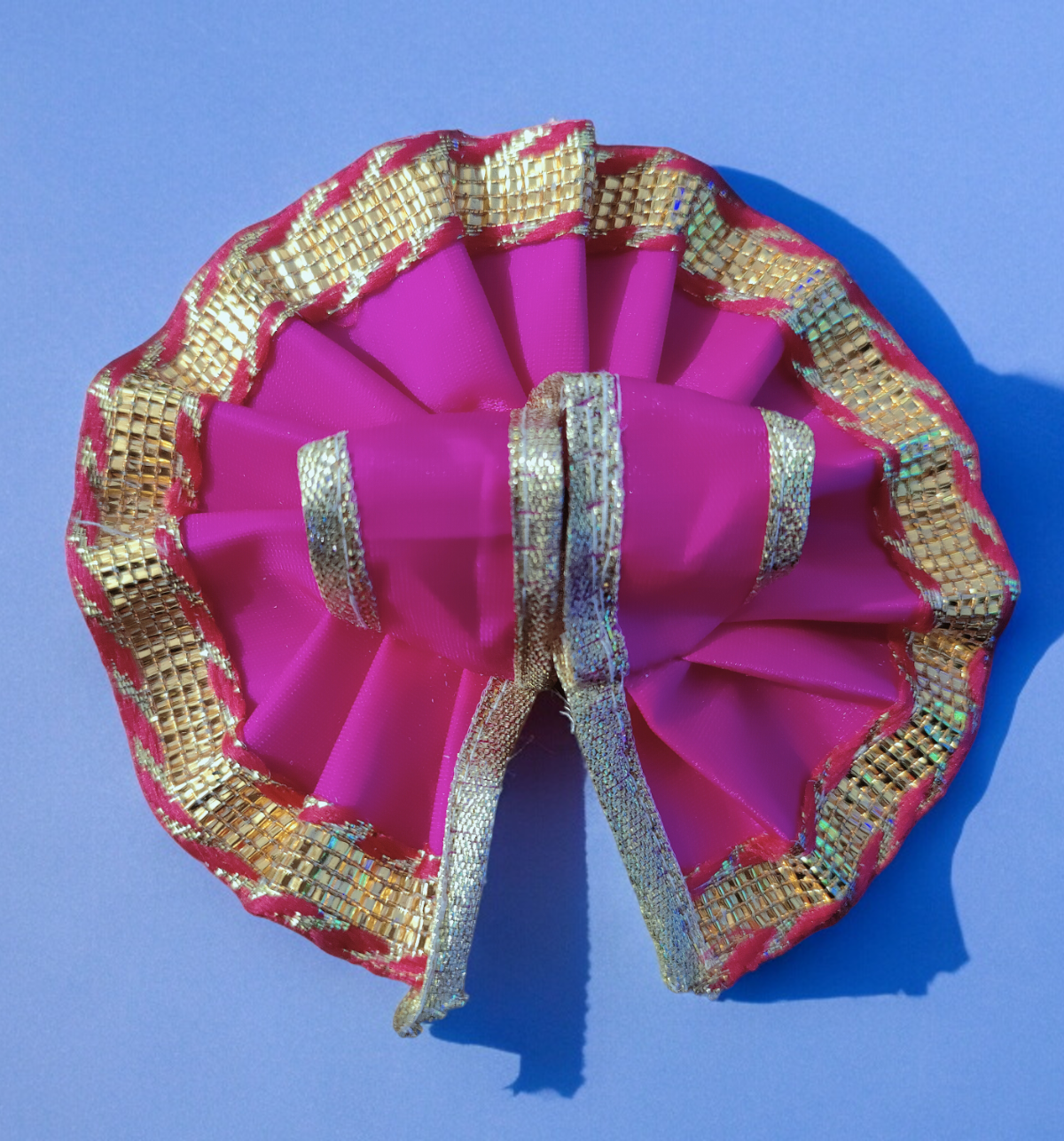 House Of Festivals Ladoo Gopal Gold Border Poshak | Size 1 (Colour May Vary)
