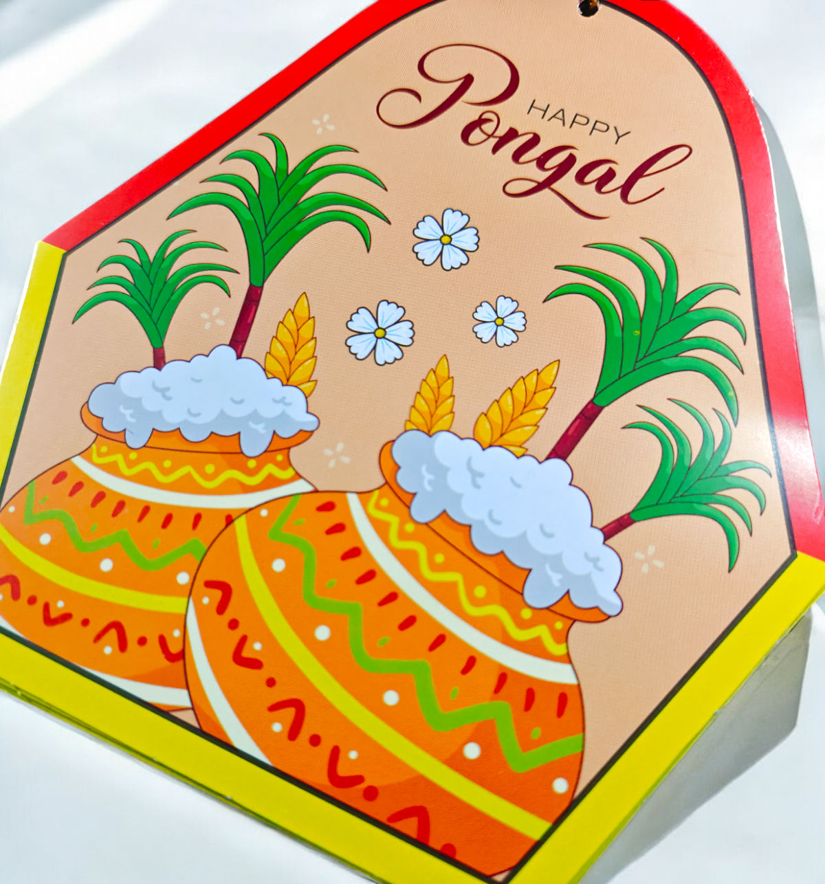 House Of Festivals | Happy Pongal - Paper Wall Hanging | Pack of 10