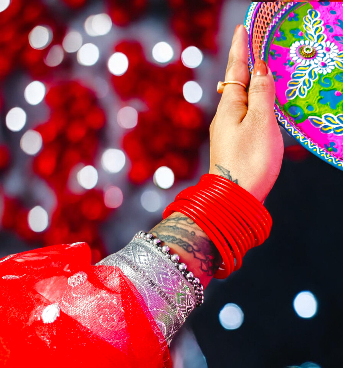 House Of Festivals Red Glass Bangles | Size 2.6 (Pack of 12)