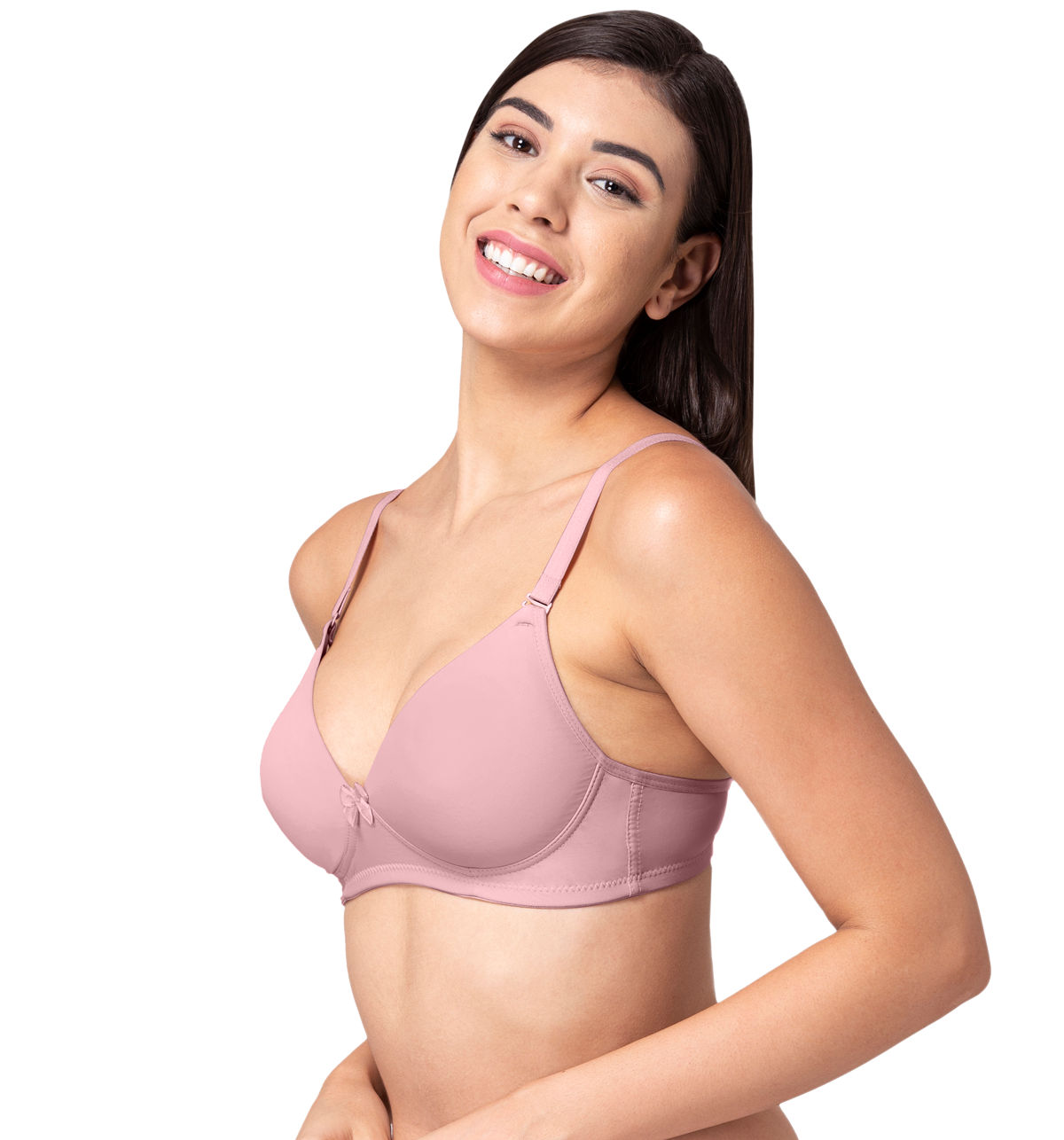 Tweens Backless Lightly Padded Transparent Back T-Shirt Bra | Plum-32B