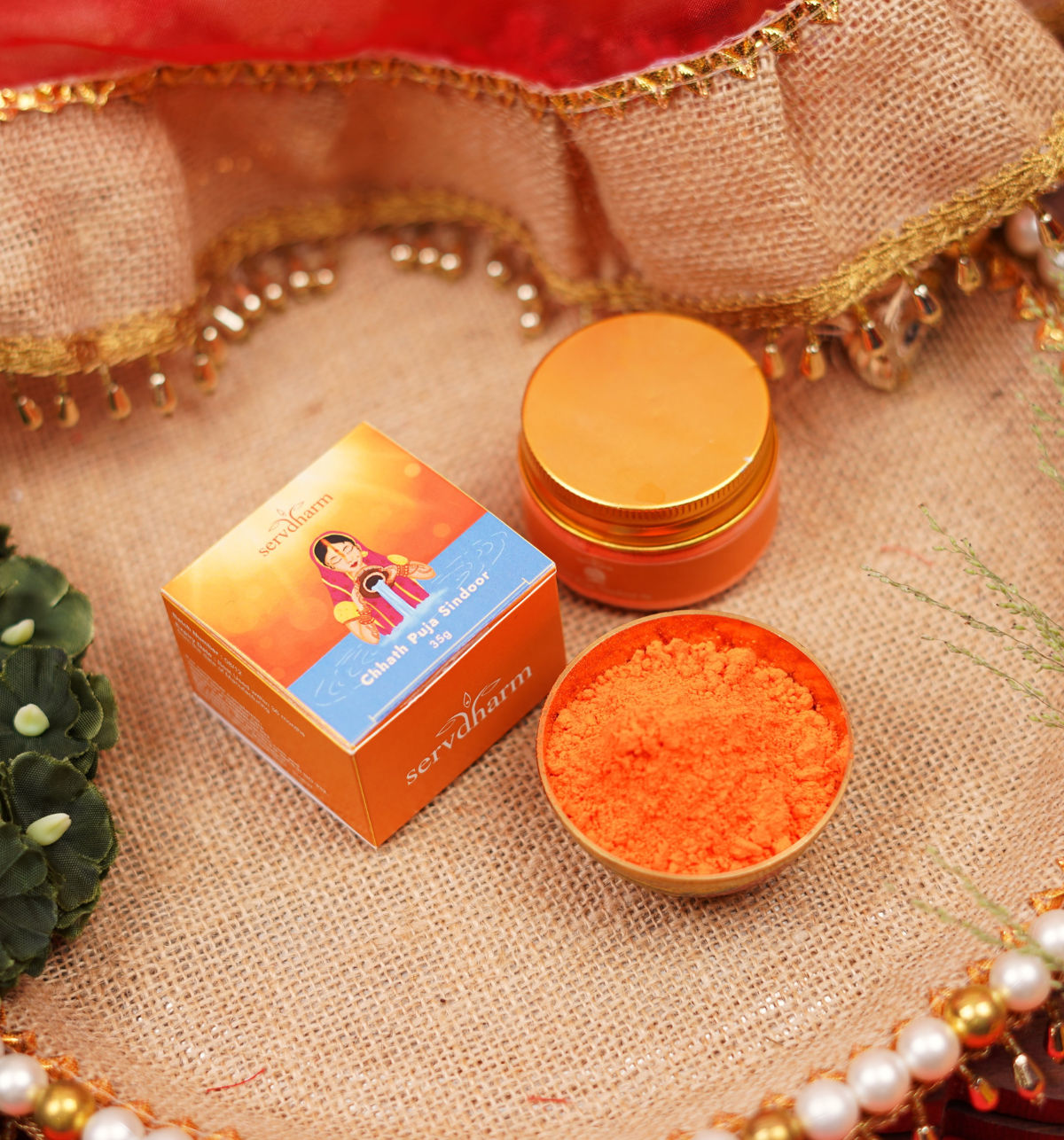 Chhath Puja Sindoor - Orange 