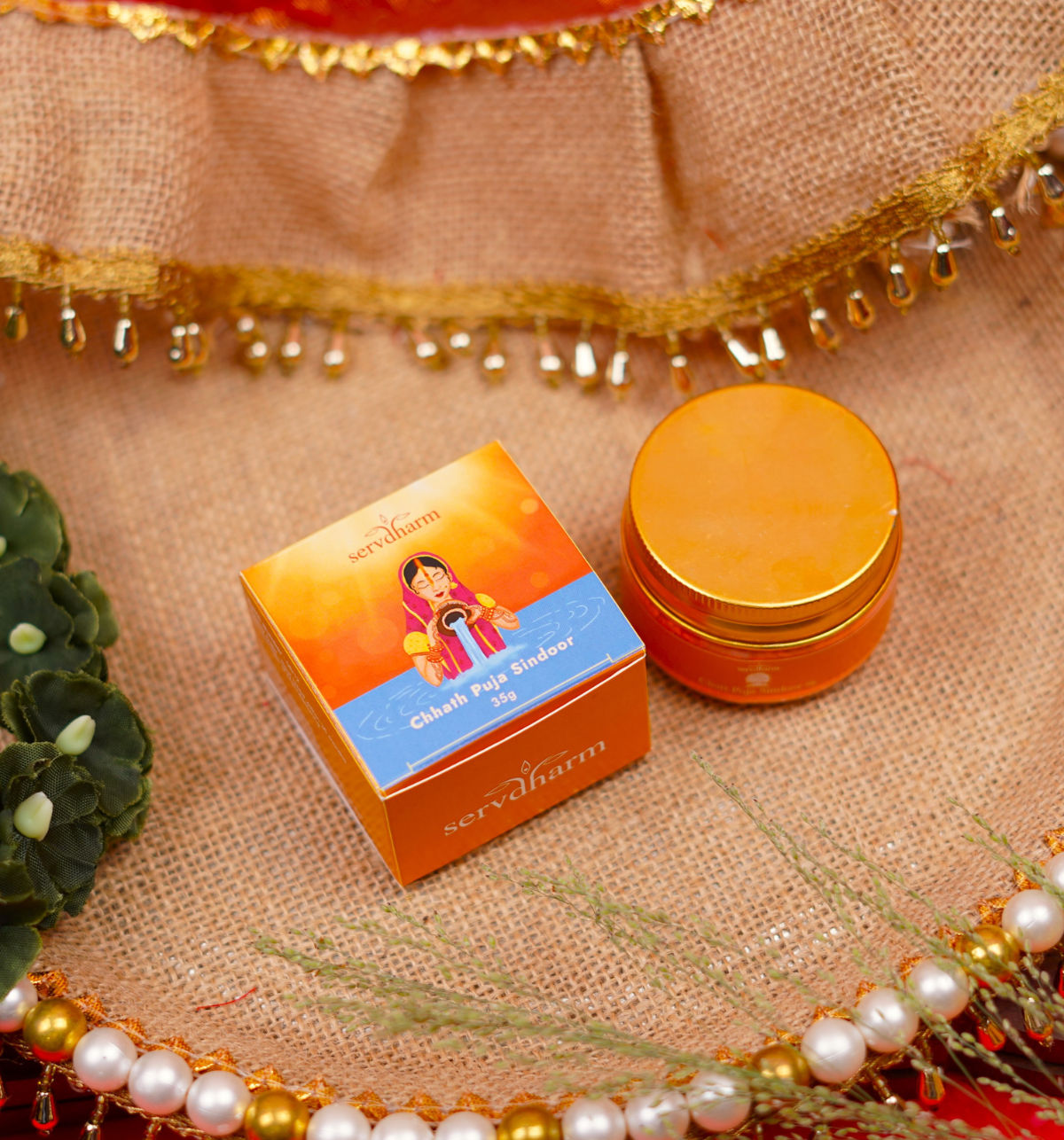 Chhath Puja Sindoor - Orange 