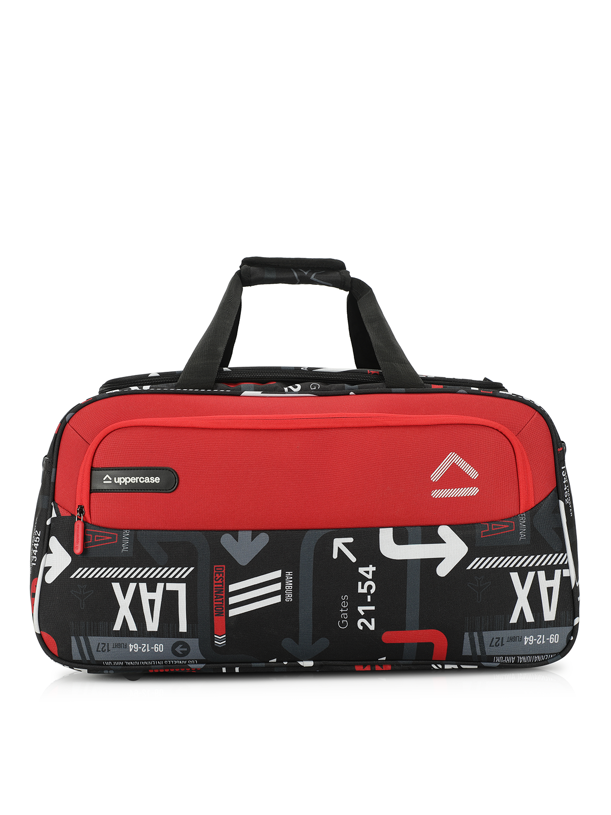 Uppercase Unisex Graphic Polyester 44 L Top Handle Duffle Bag | Red