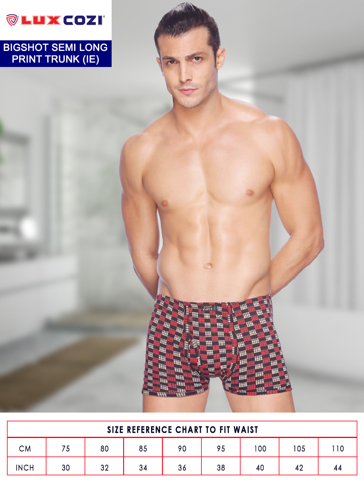 Lux Cozi Men's Printed Trunk | Assorted | 100 cm | Pack of 3