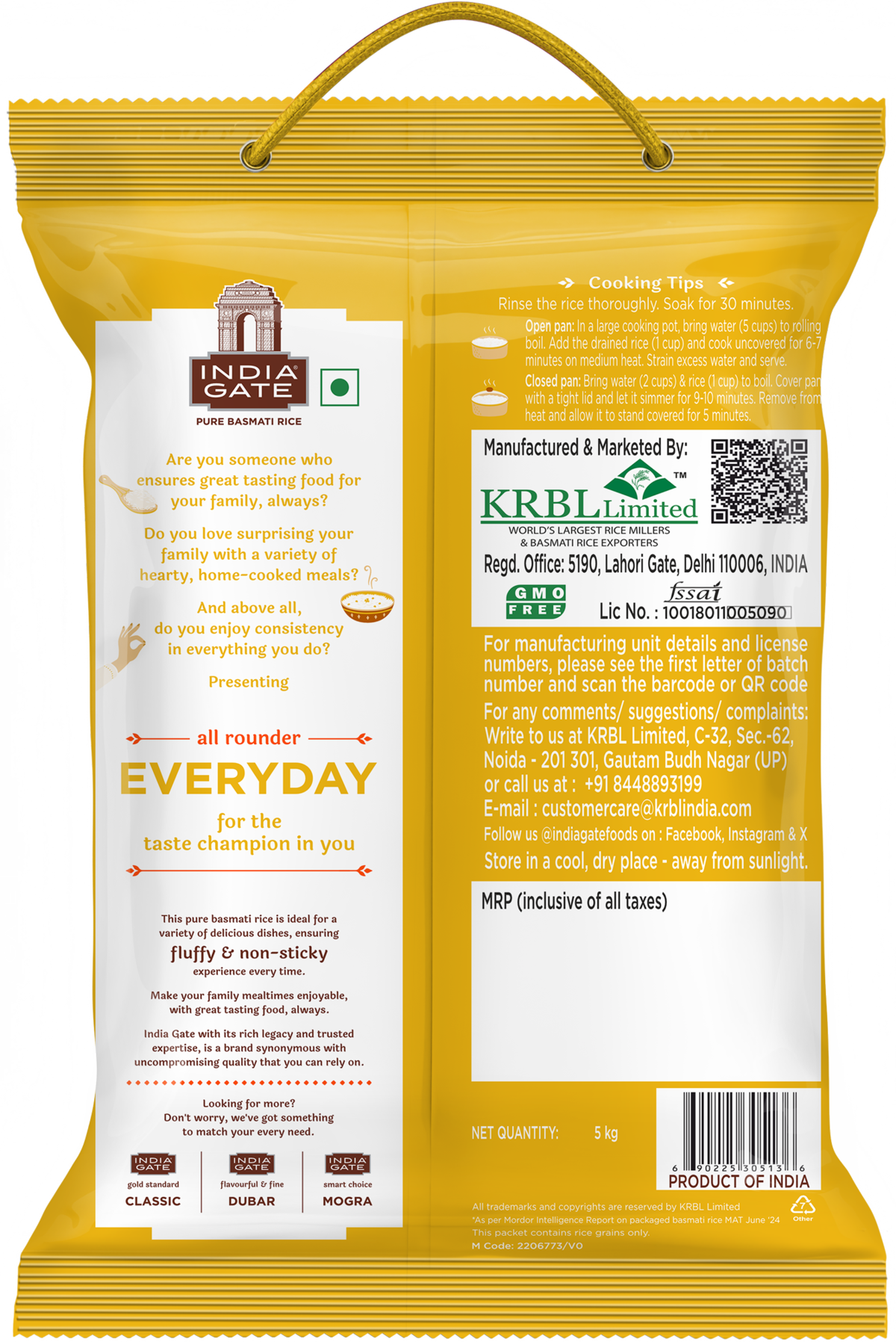 India Gate All Rounder Everyday Basmati Rice | Aged Rice | Fluffy and Non-Sticky