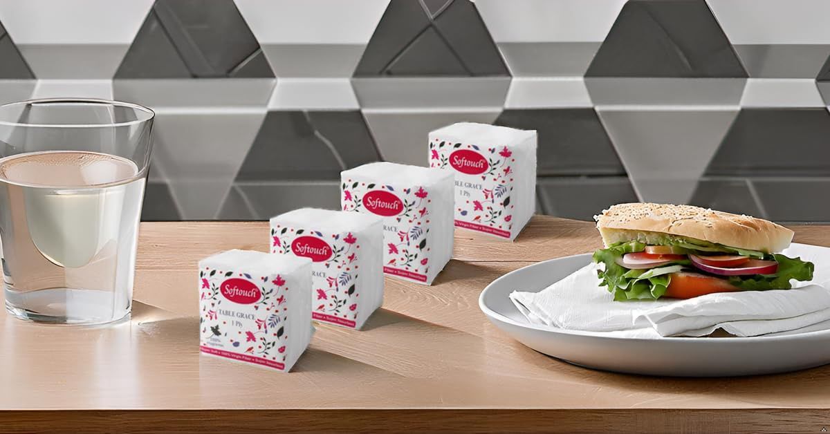 Softouch Tissue Paper Napkins 100 Pcs. 22X22