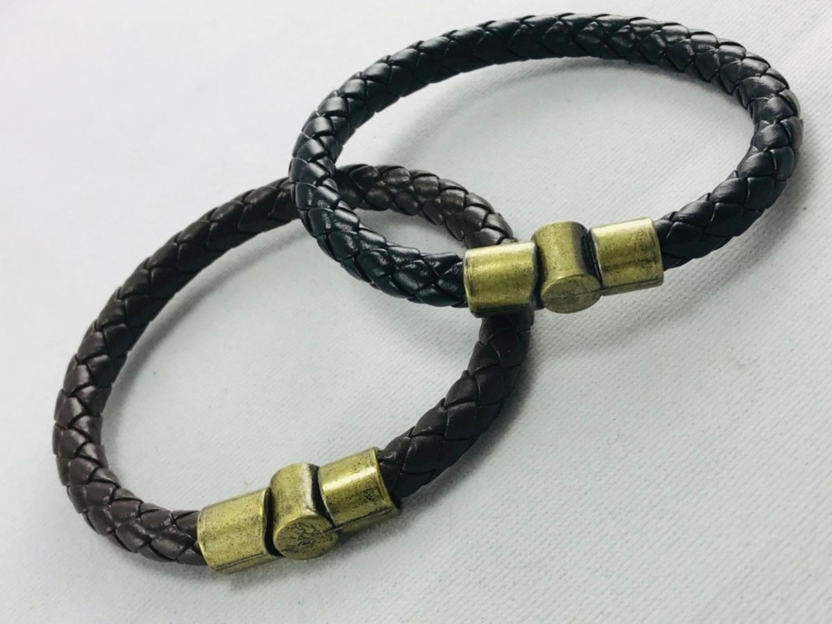 Gullak Leather Braided Band With Magnetic Lock | Pack Of 2