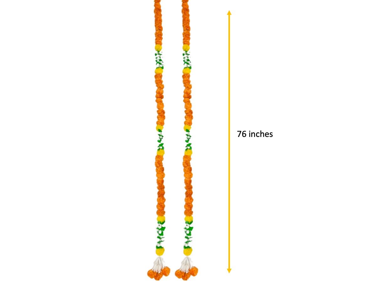 Gullak 6 ft Toran Garland Khushbu Ladi Orange And Yellow
