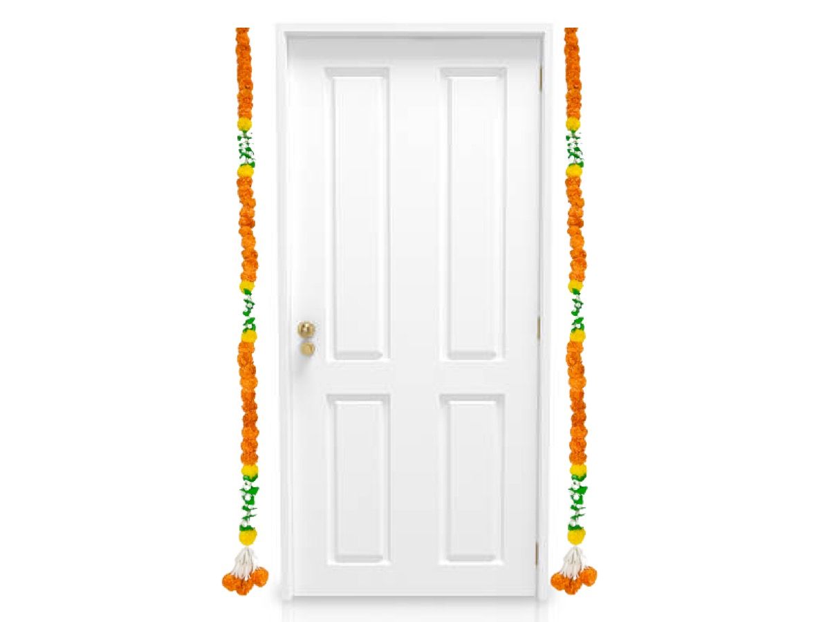 Gullak 6 ft Toran Garland Khushbu Ladi Orange And Yellow