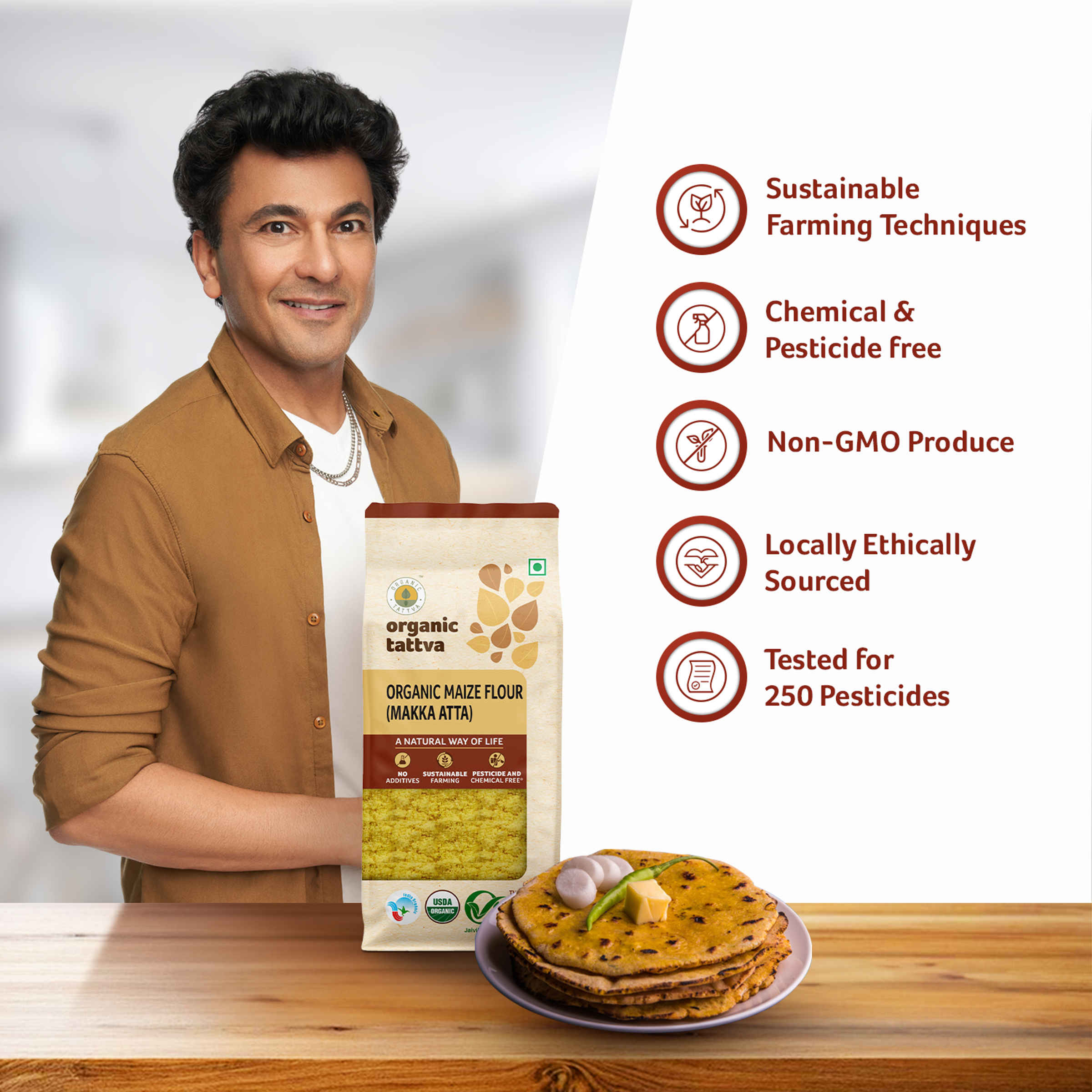 Organic Tattva Makki Atta/ Maize Flour - Image 5