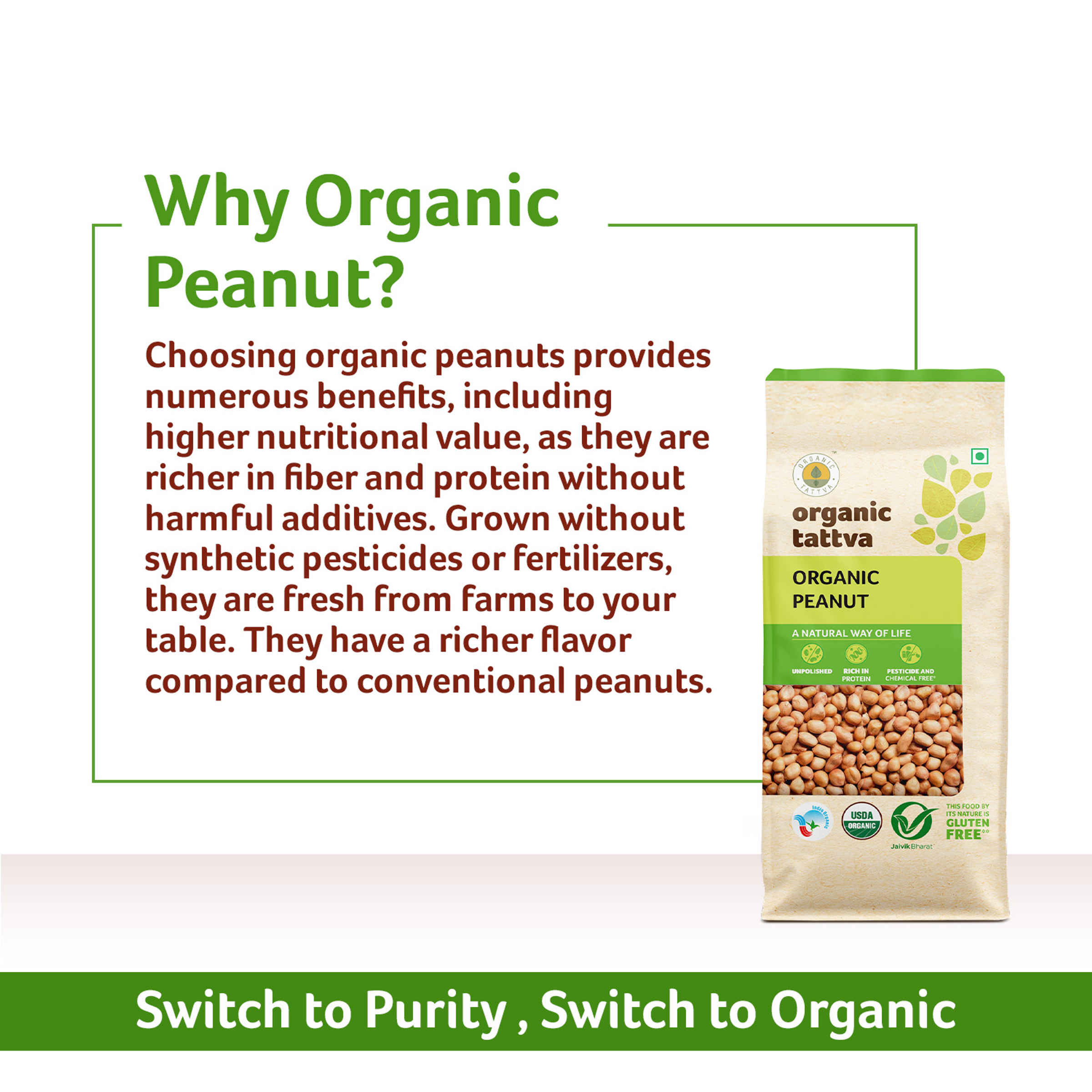 Organic Tattva Peanuts Pouch | Unpolished - Image 8