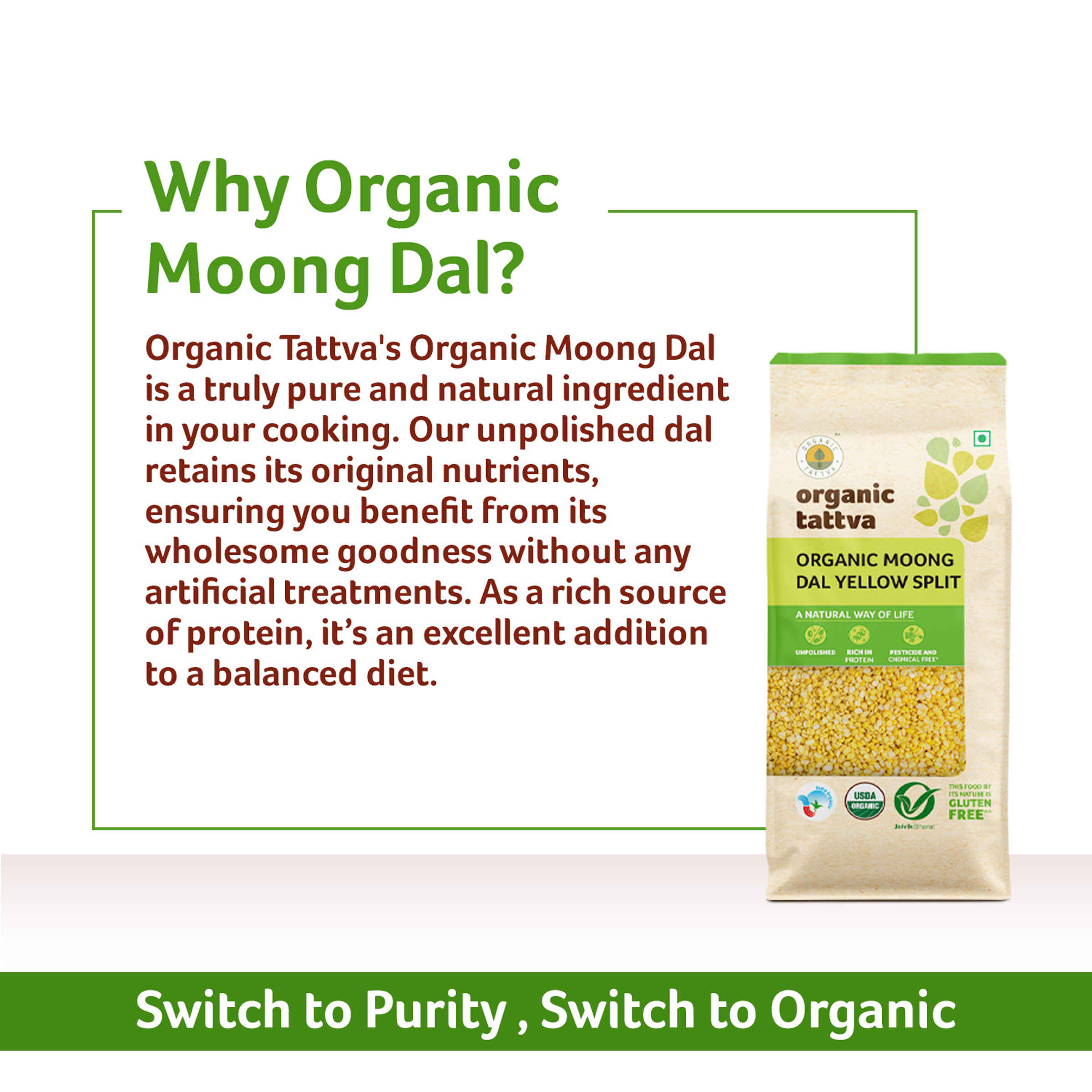 Organic Tattva Organic Moong Dal Yellow Split - Image 6